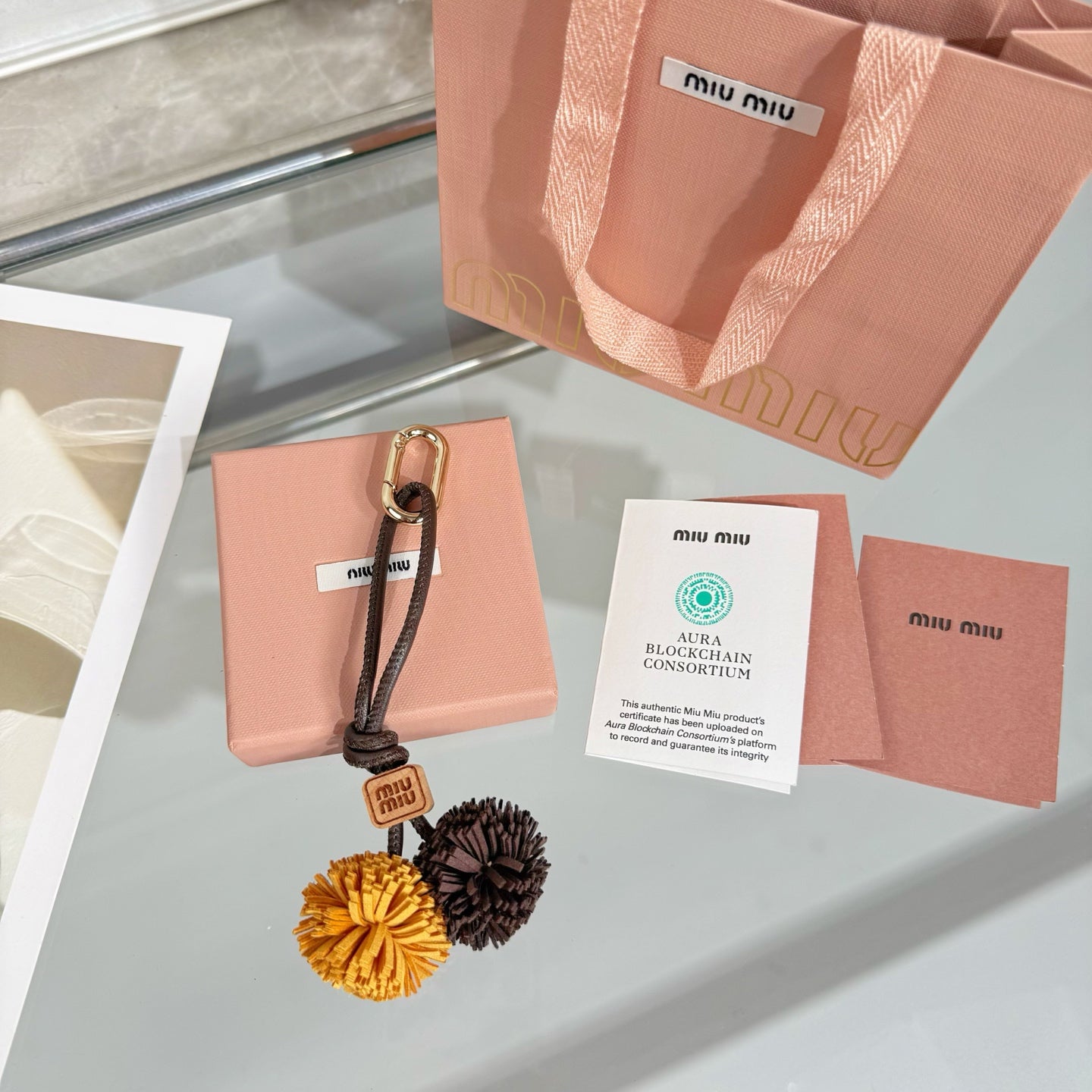 Miu Miu Leather Microtrik Bag Charm