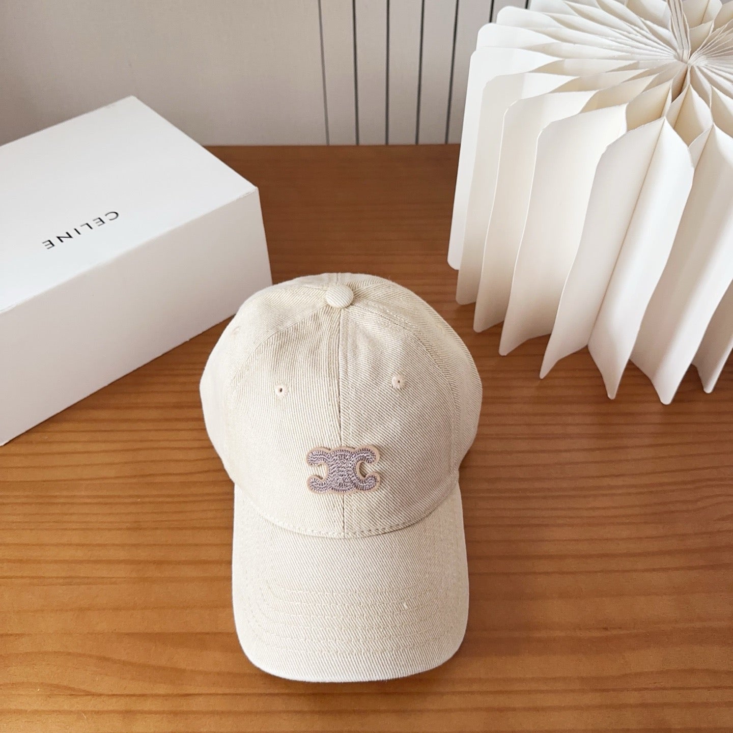 Celine Arc de Triomphe Baseball Cap Cotton 236307