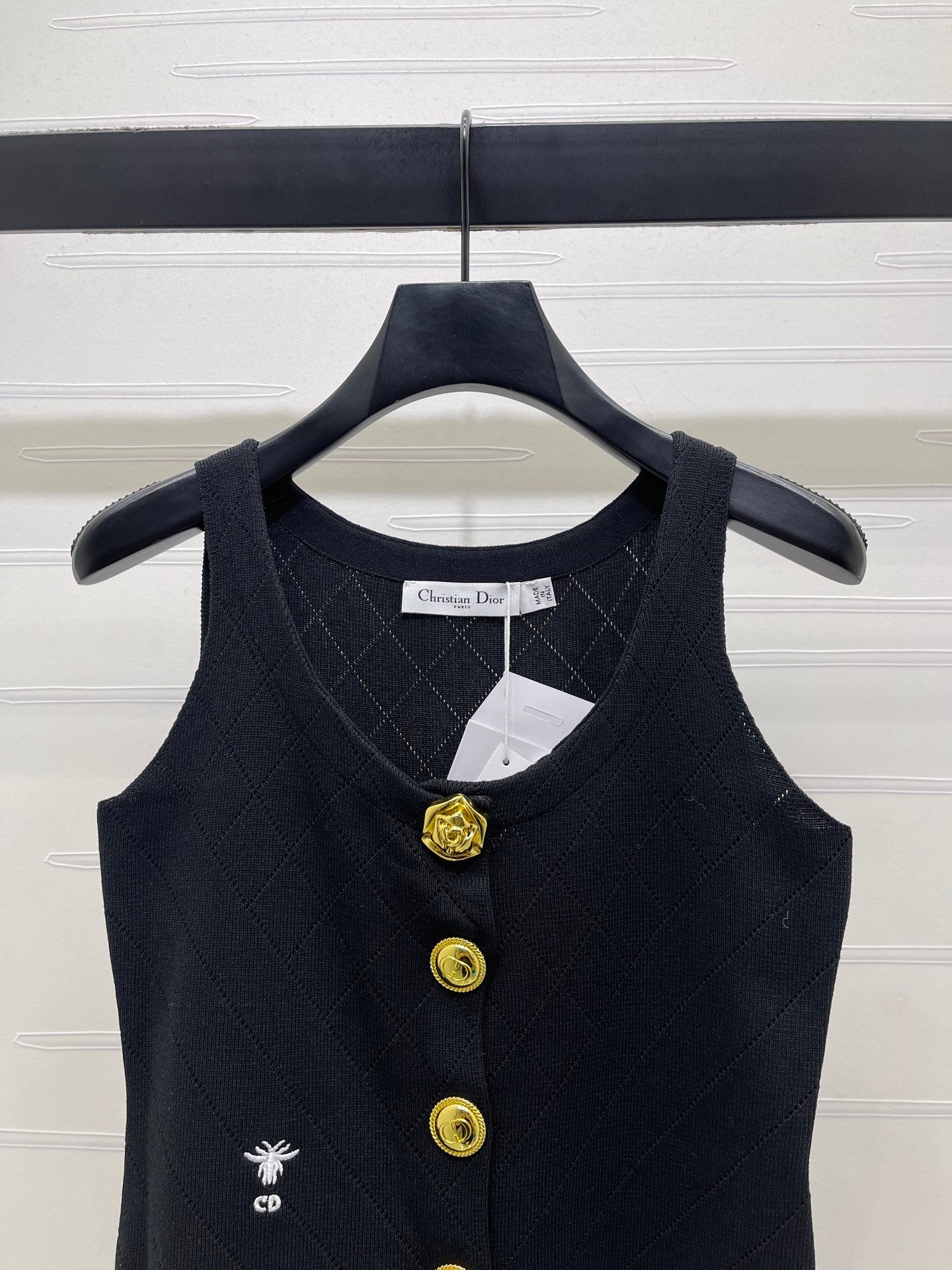 Dior 2026 Vest With Gold Button Wool