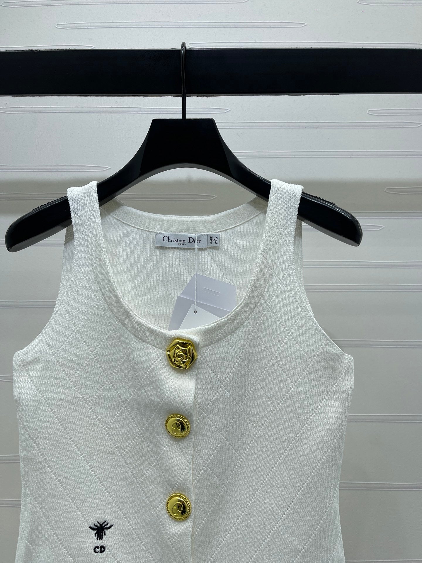 Dior 2026 Vest With Gold Button Wool