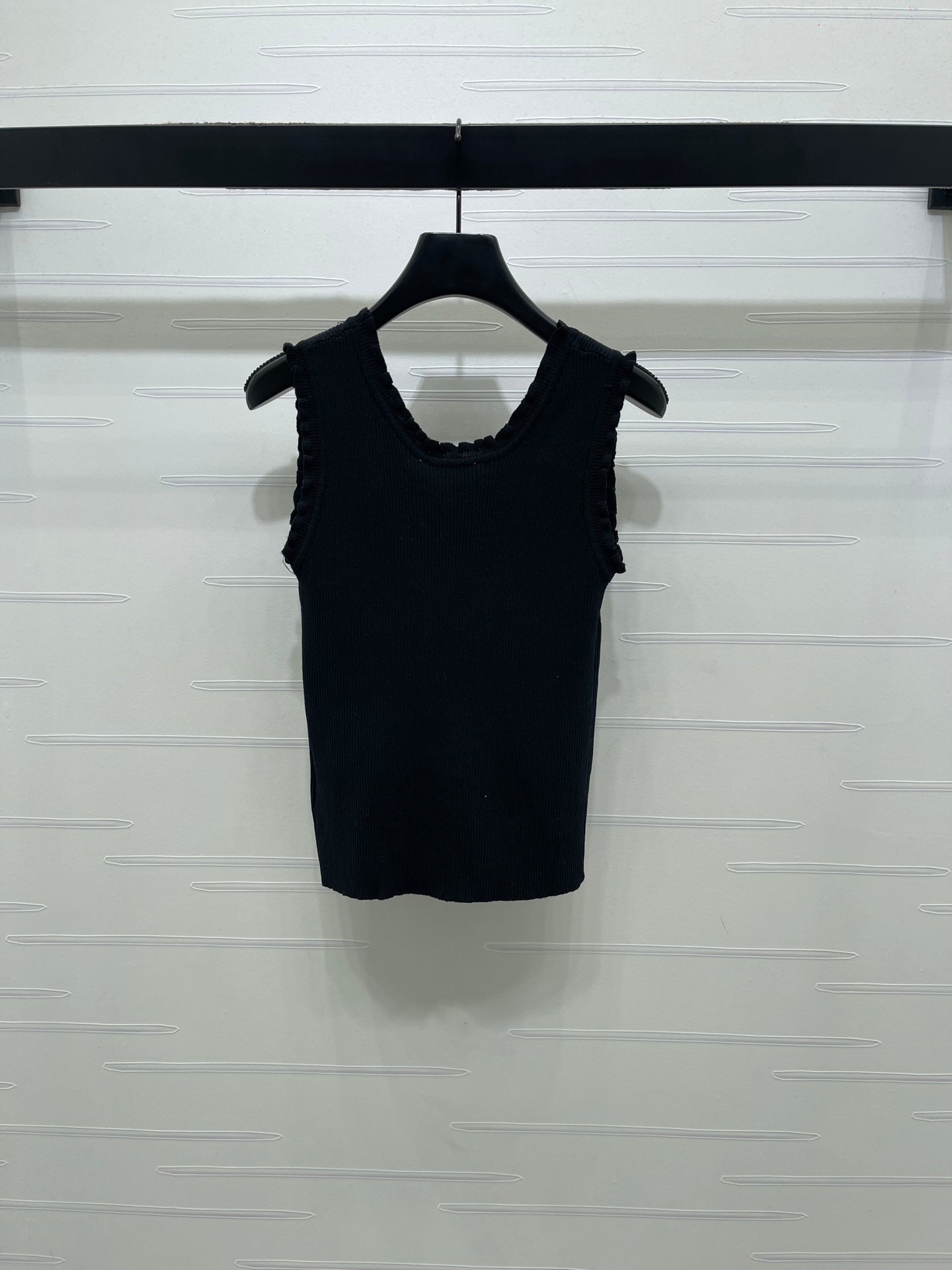 Miumiu 2026 Lace-trimmed Camisole Knit Vest Wool Tencel