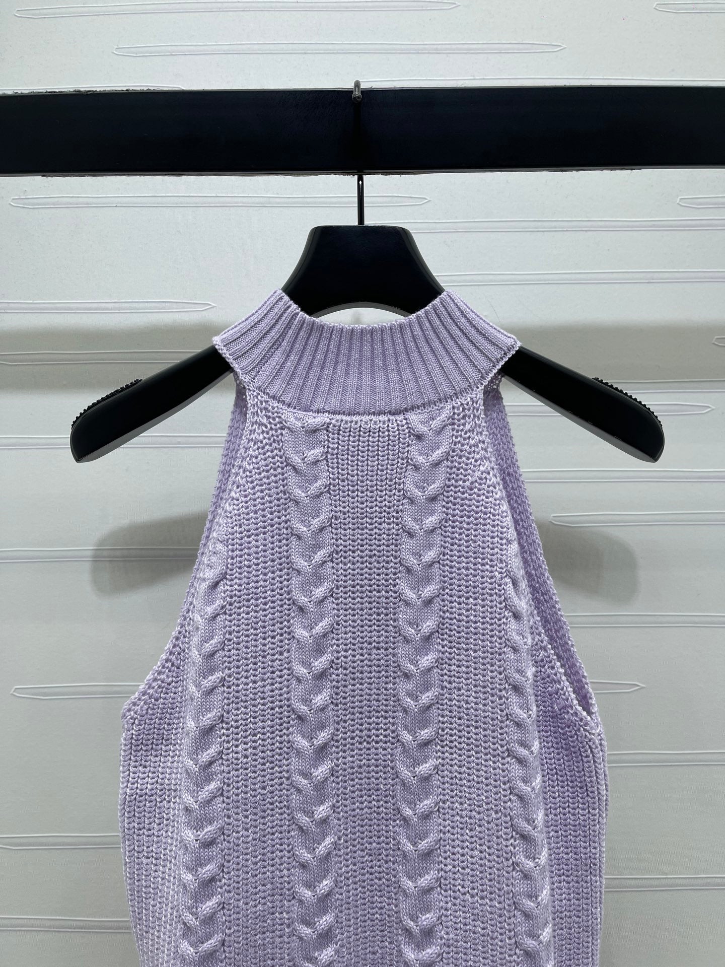 Dior 2026 Cable Knit Halter Neck Vest Wool