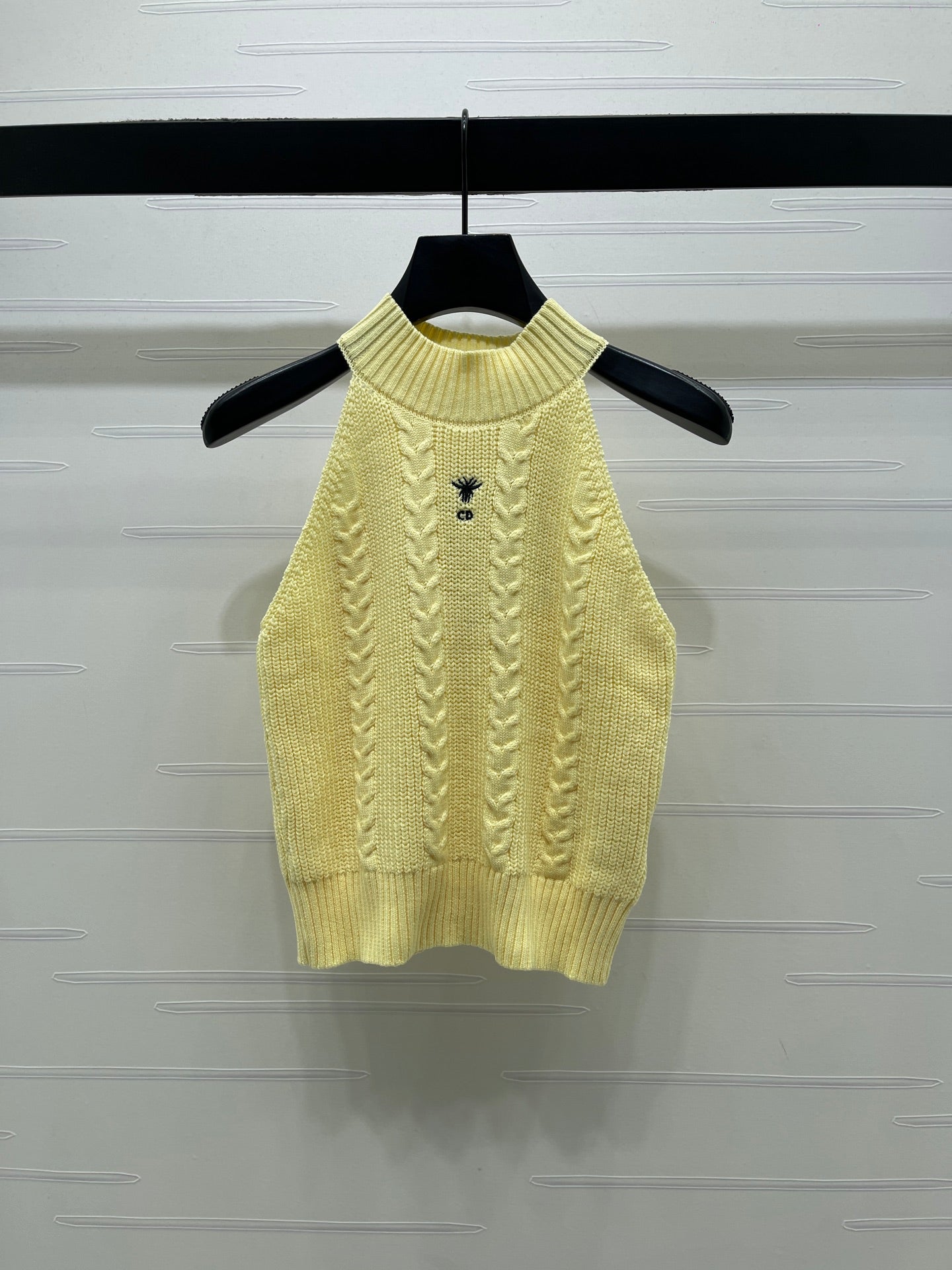 Dior 2026 Cable Knit Halter Neck Vest Wool