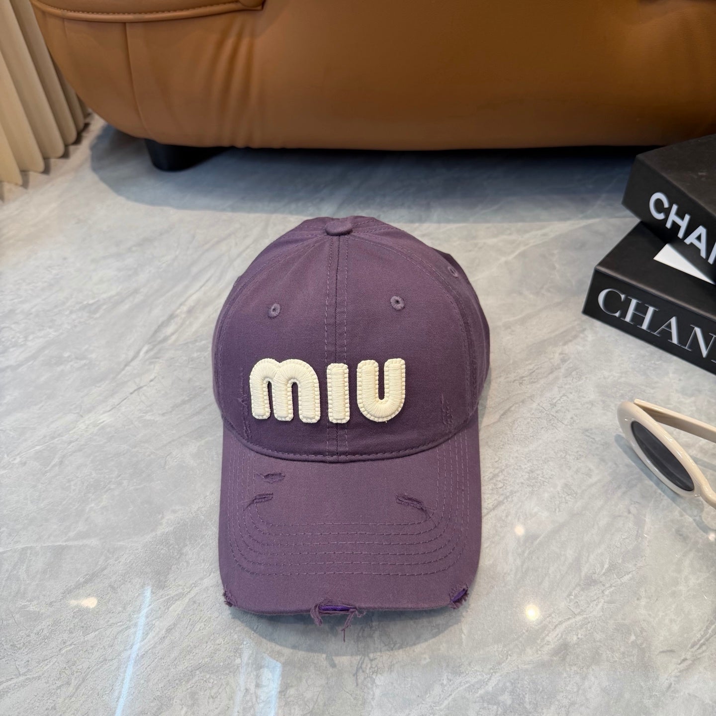 Miumiu Logo Hat Cotton 401100