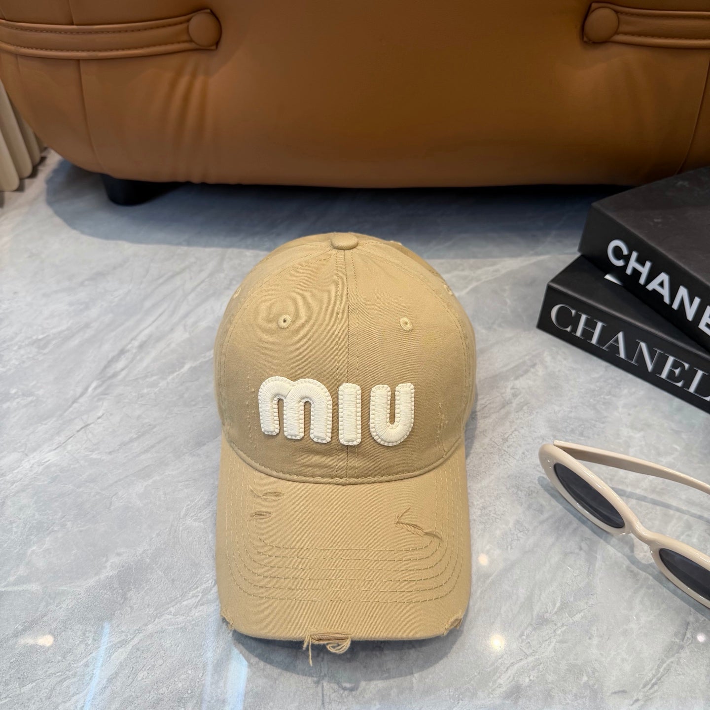 Miumiu Logo Hat Cotton 401100