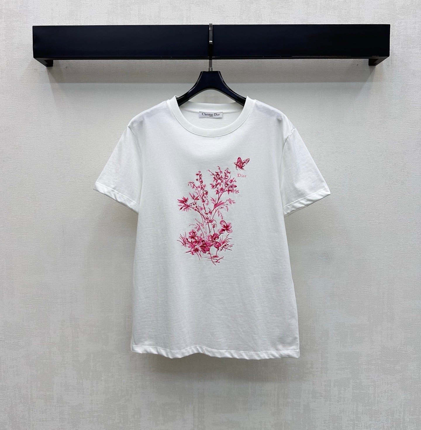 Dior 2026 Butterfly Orchid Short-Sleeve T-Shirt Cotton 378666