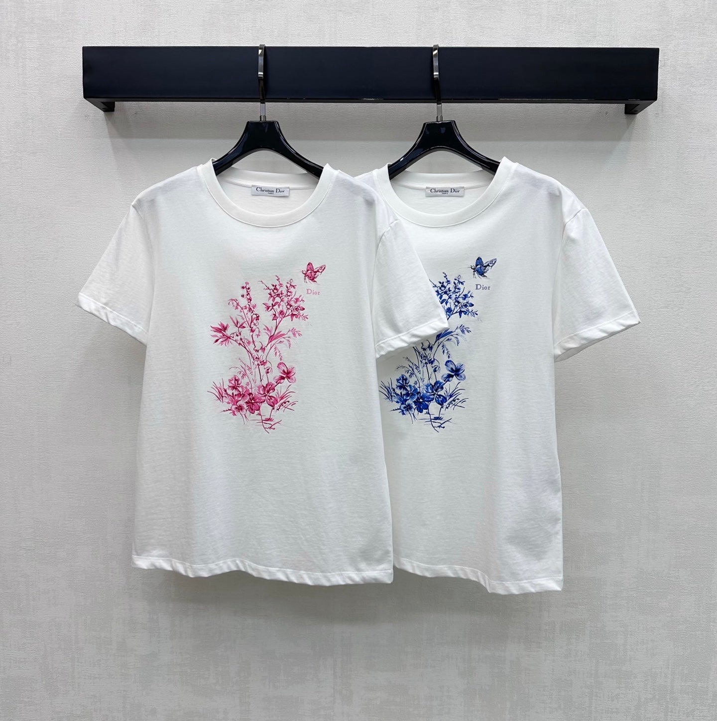 Dior 2026 Butterfly Orchid Short-Sleeve T-Shirt Cotton 378666