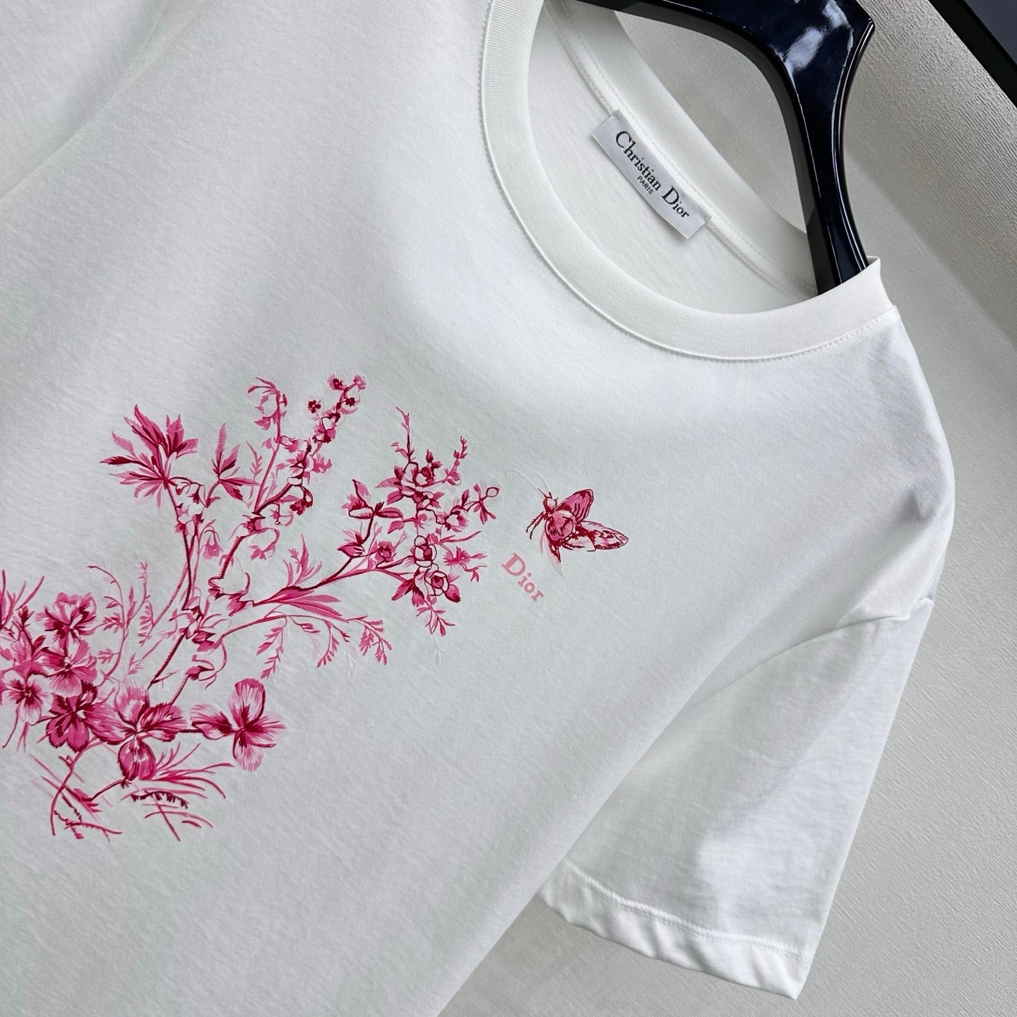 Dior 2026 Butterfly Orchid Short-Sleeve T-Shirt Cotton 378666