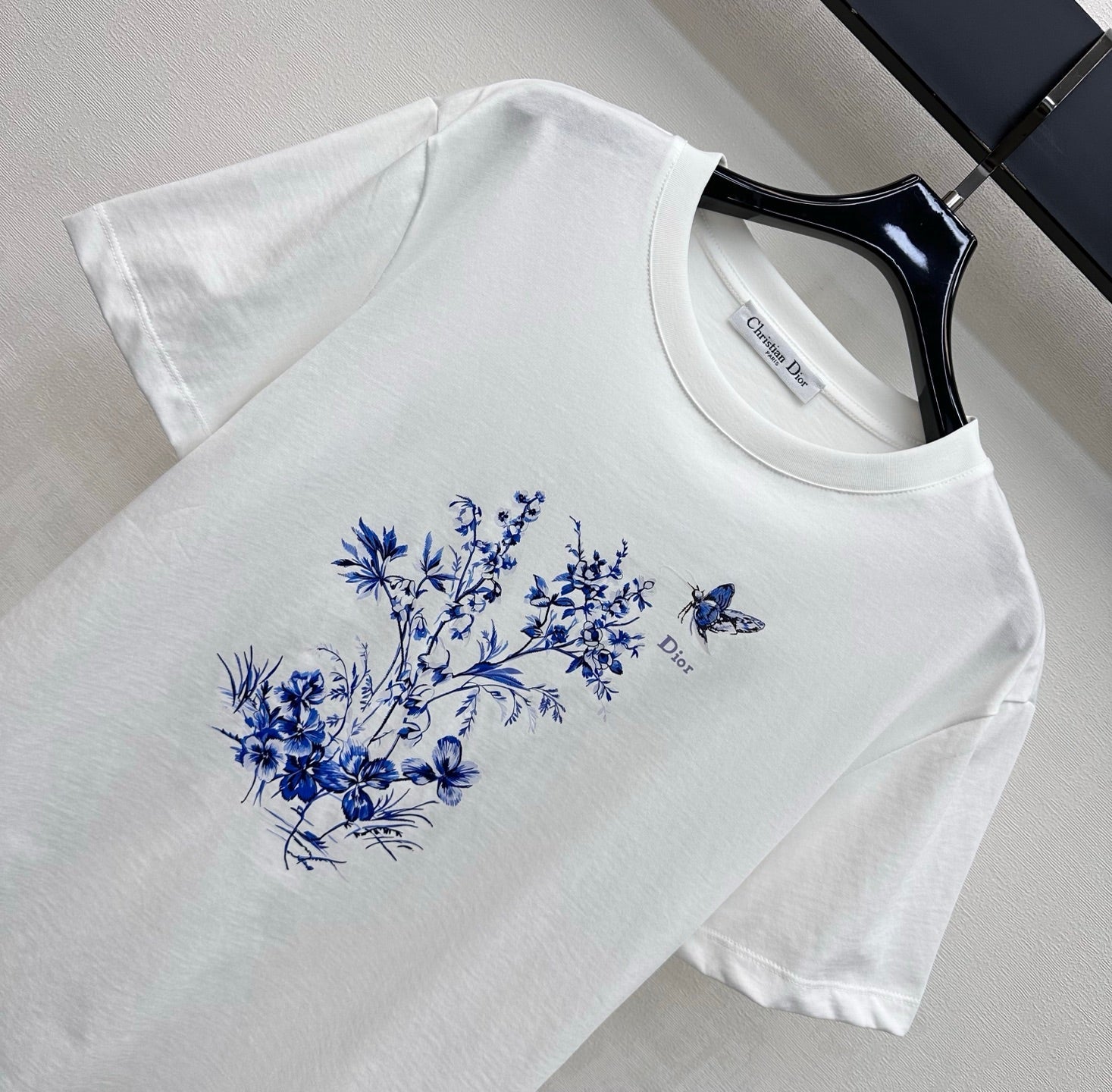 Dior 2026 Butterfly Orchid Short-Sleeve T-Shirt Cotton 378666