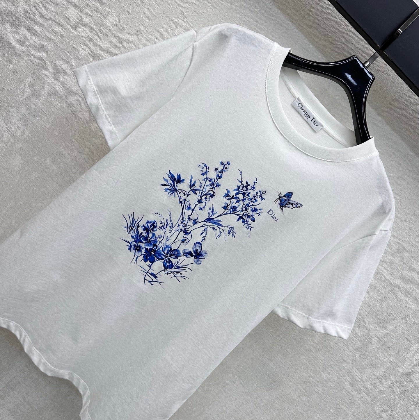 Dior 2026 Butterfly Orchid Short-Sleeve T-Shirt Cotton 378666