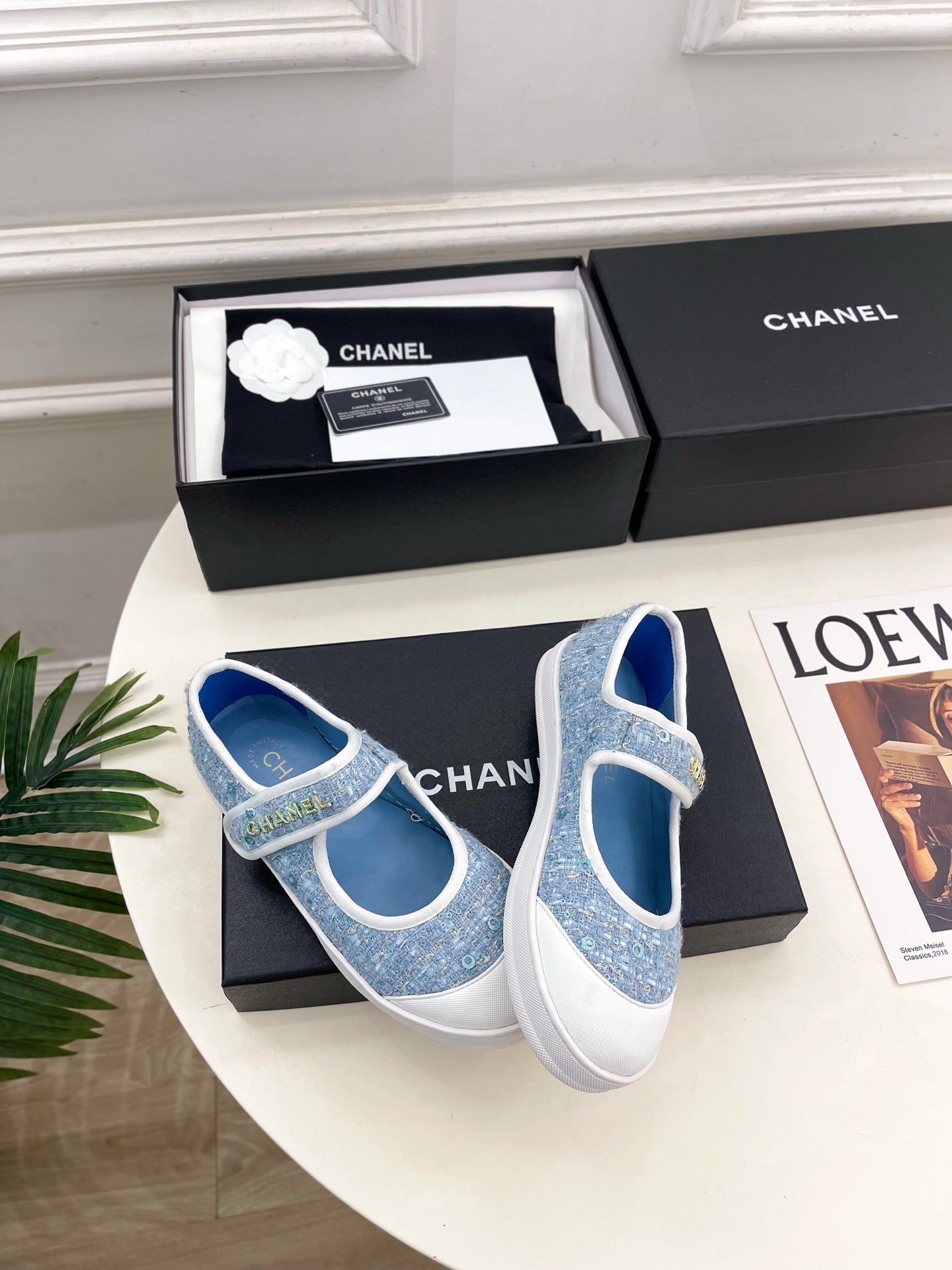Chanel 2026 Mary Jane Shoes Sheepskin Tweed 831463