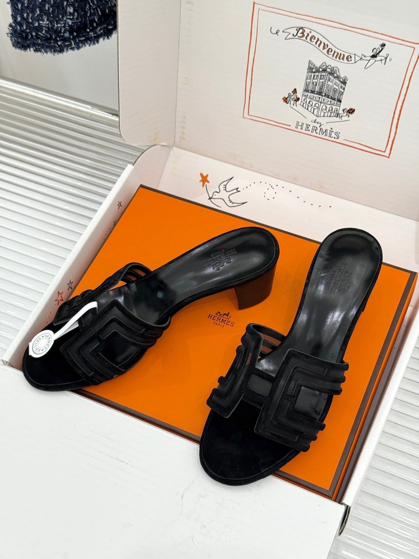Hermes 2026 Oran Sandal Suede Mesh 898415