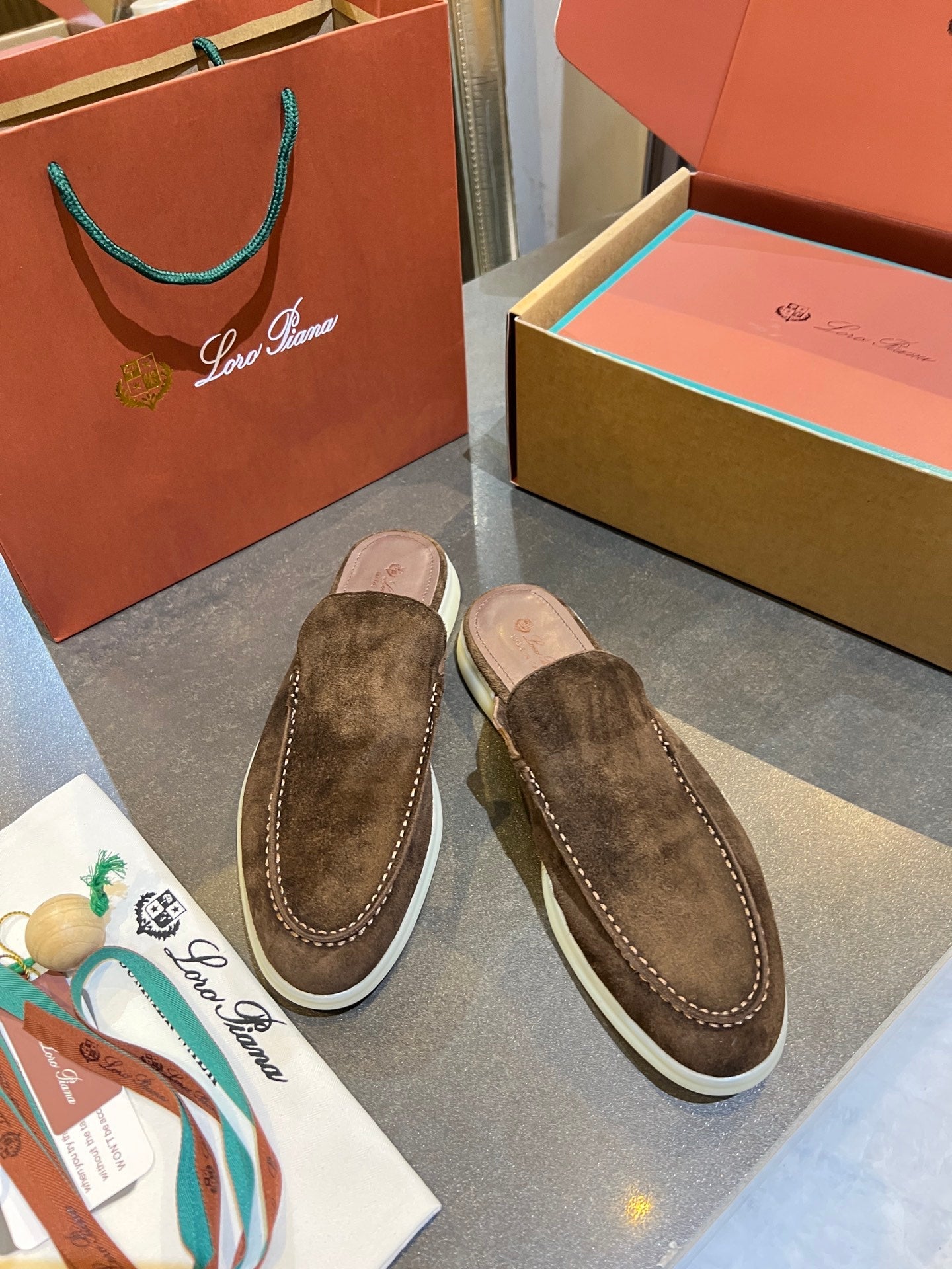 Loro Piana 2026 Summer Walk Mule Suede 921954