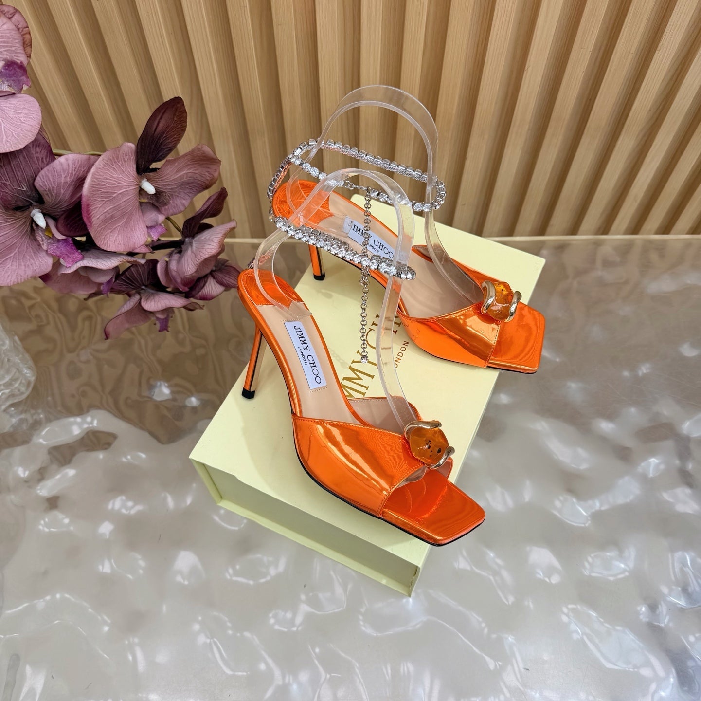 Jimmy Choo 2026 Amber Buckle Sandals 85mm Patent Leather 949779