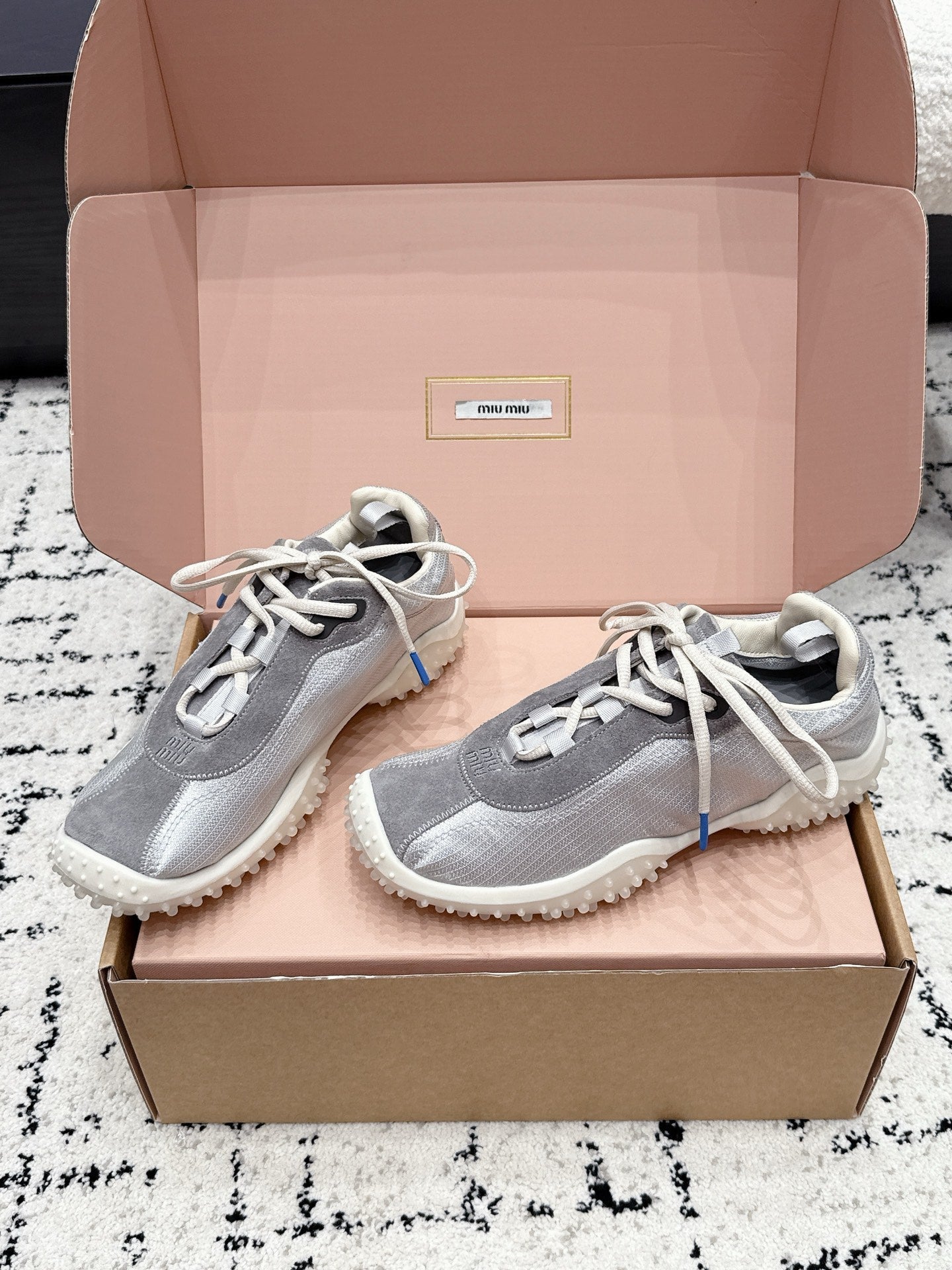 Miumiu 2026 Bubble Sneaker Technical Fabric And Suede 955019
