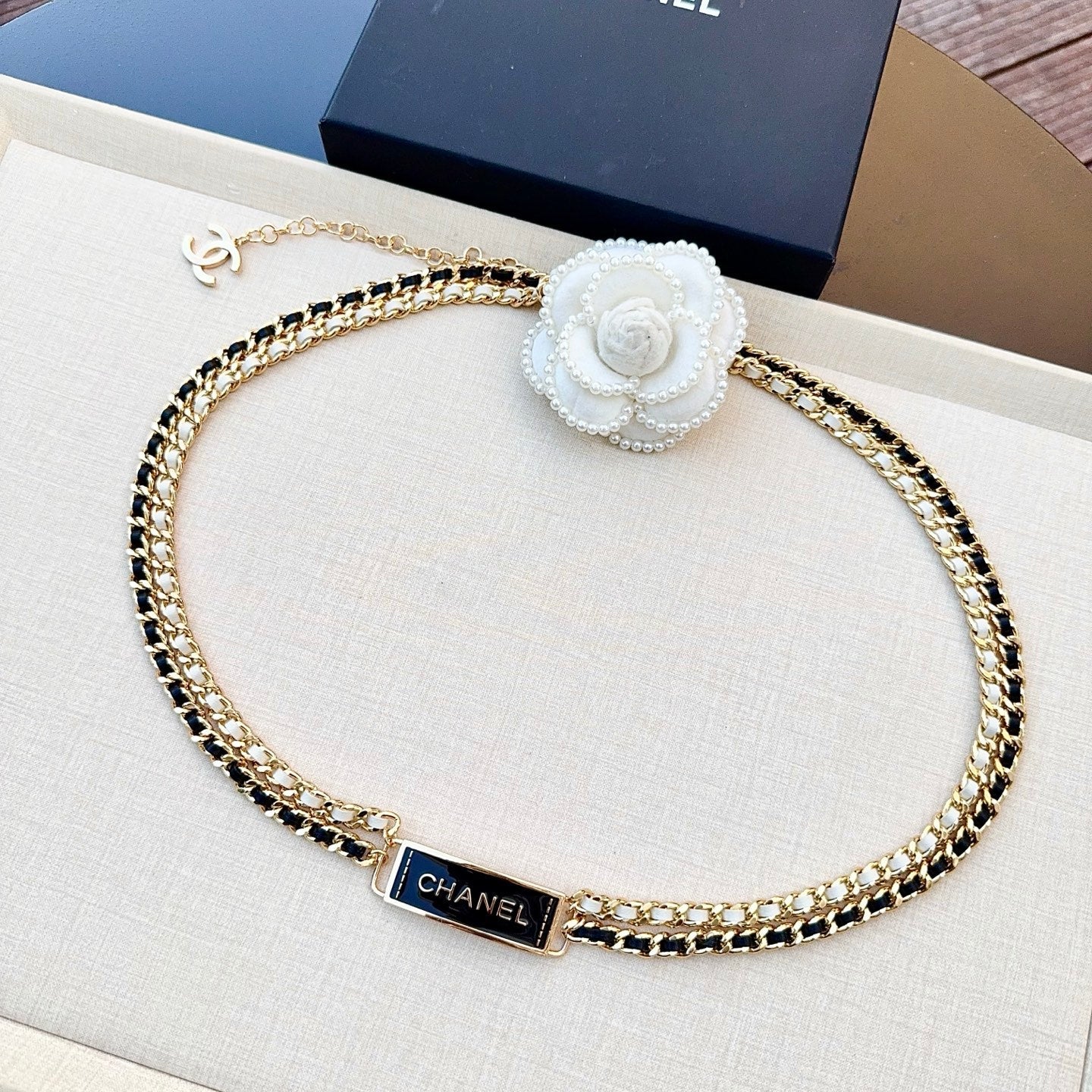 Chanel 2026 CC Logo Plaque Waist Belt 213244