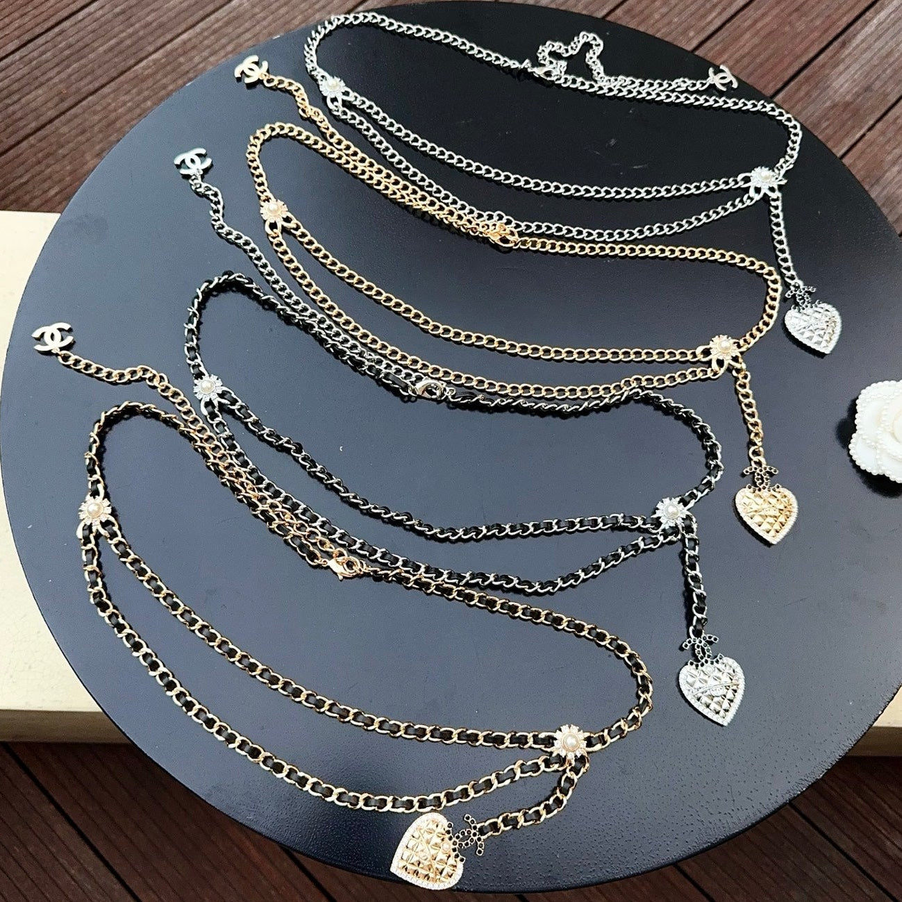 Chanel 2026 Crystal Charm Chain Belt 215186