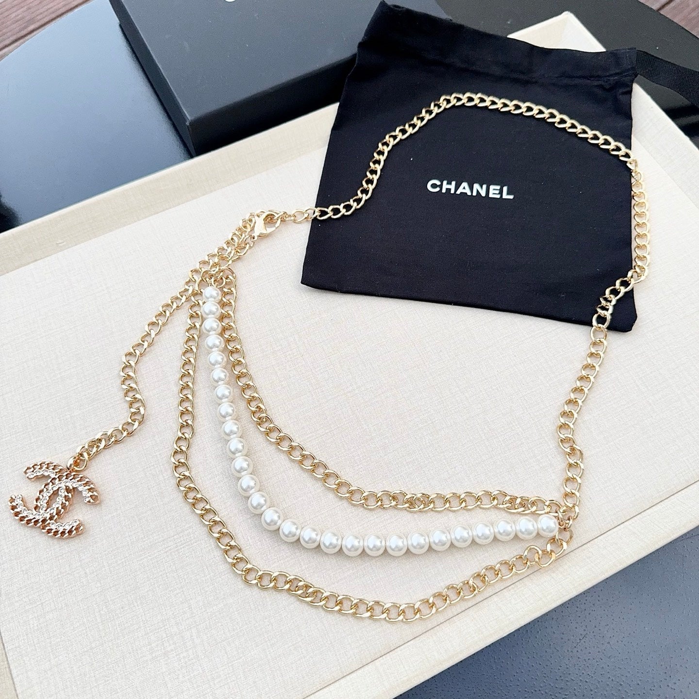 Chanel 2026 Pearl Waist Chain Belt 215177