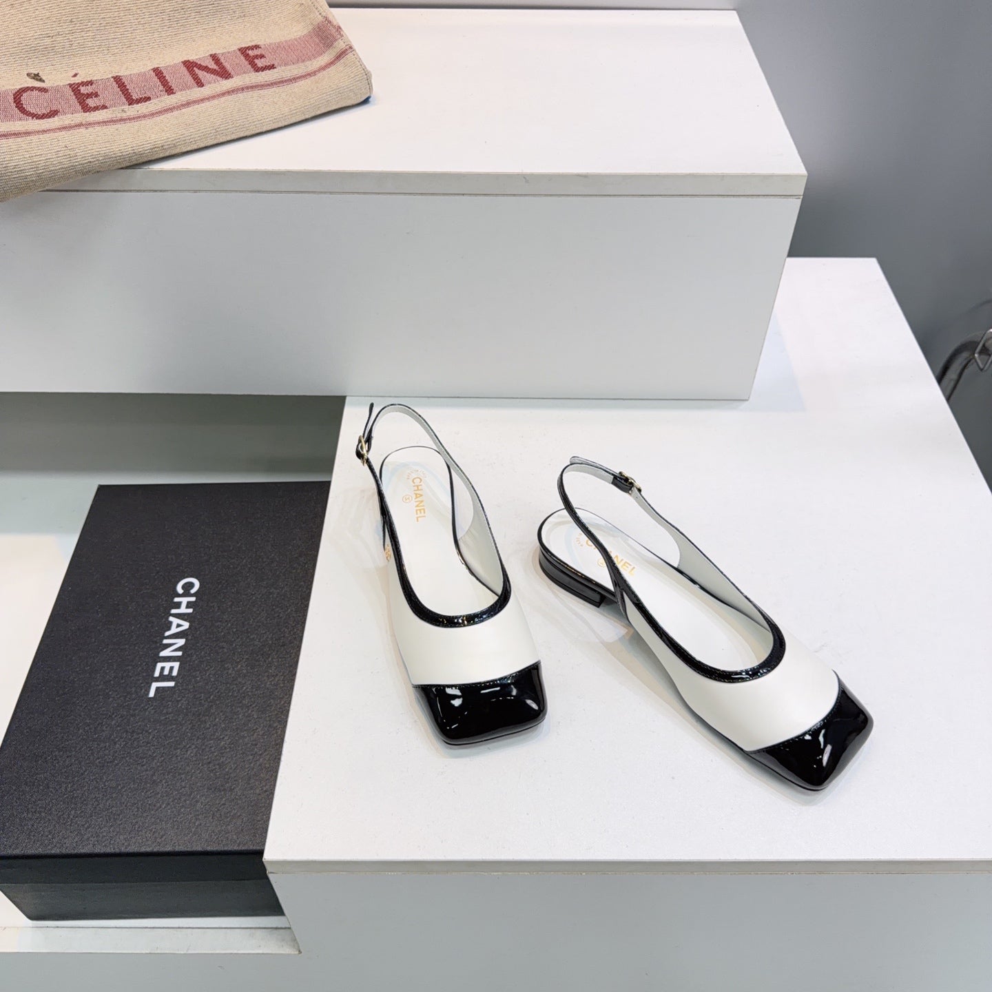 Chanel 2026 Square Toe Slingback Patent Leather 942738
