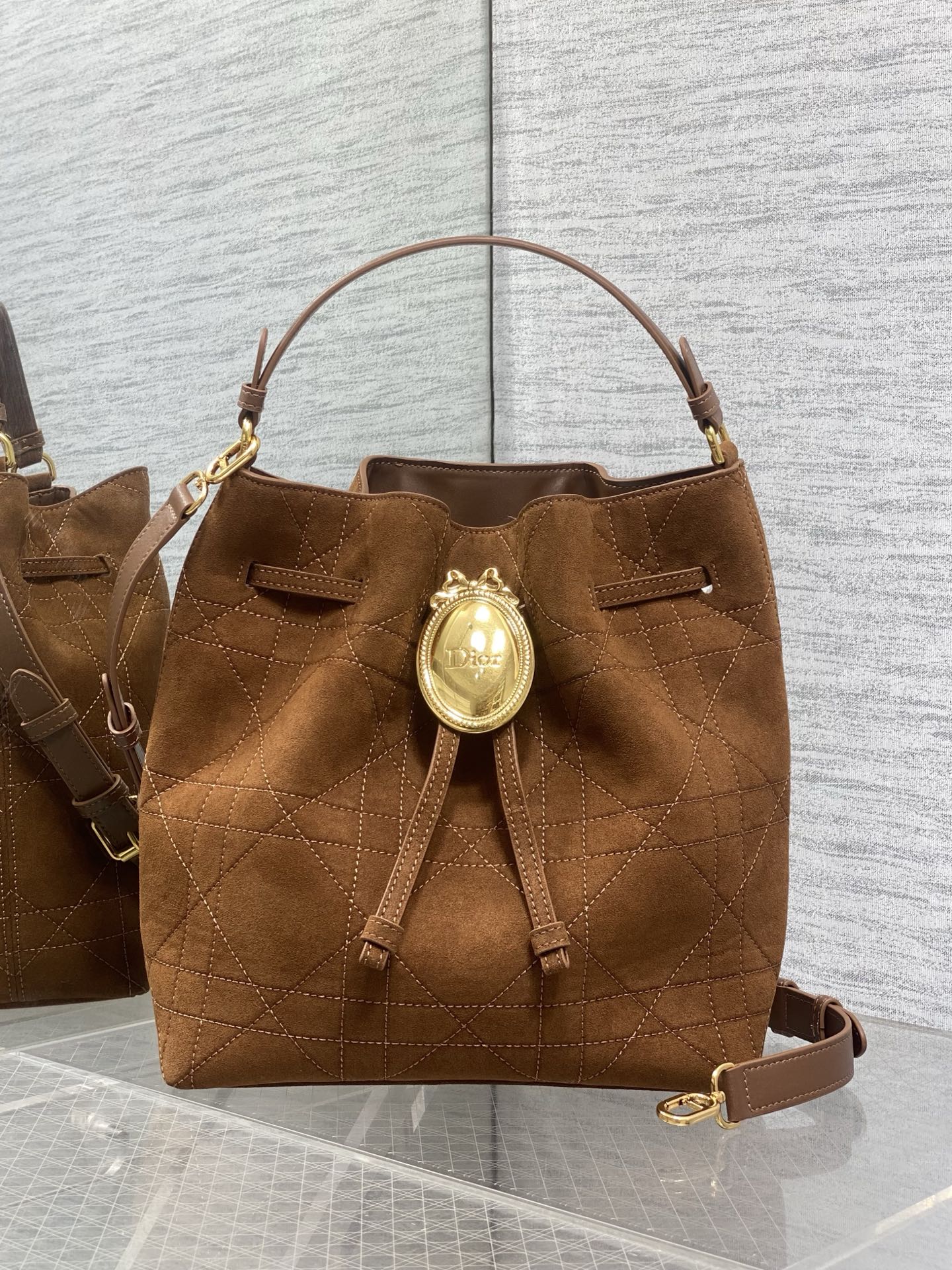 Dior 2026 Bucket Bag 27cm Suede Lambskin