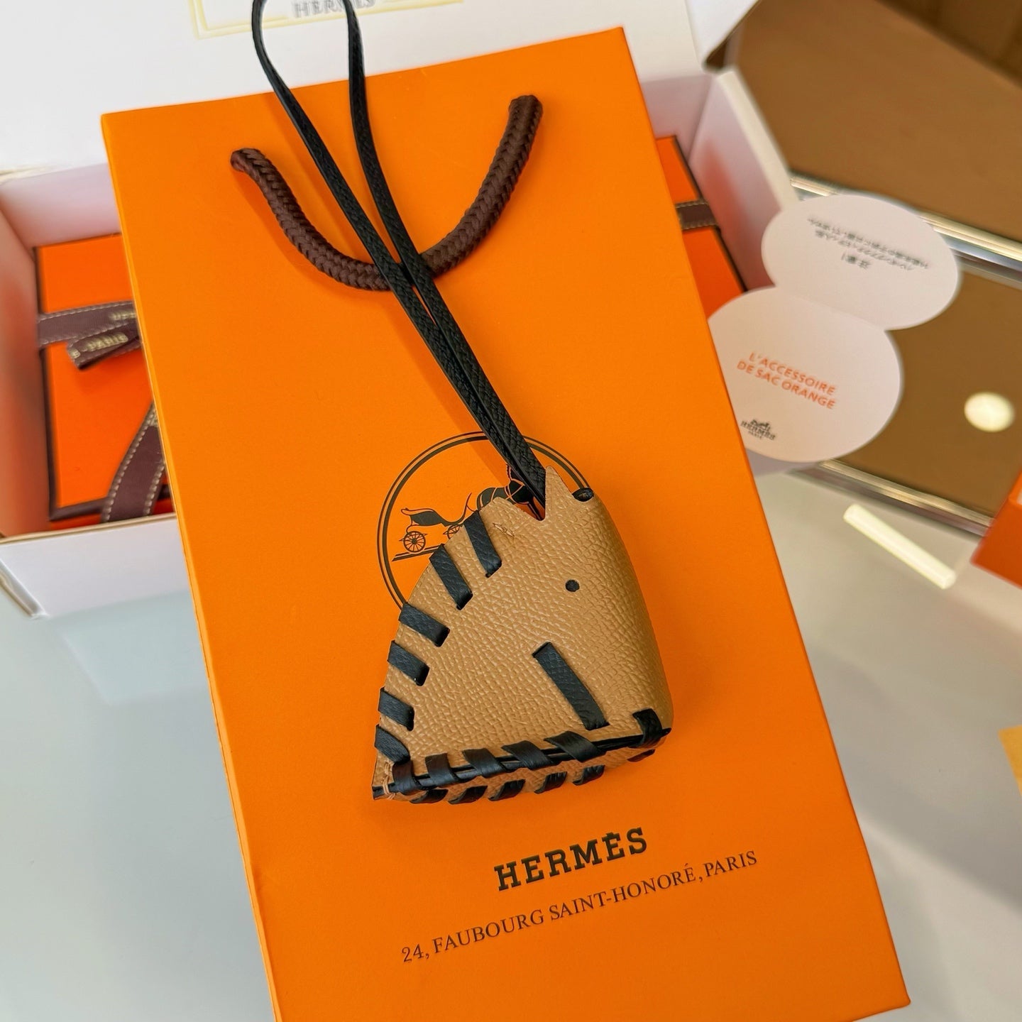 Hermes Cheval Tresse Charm Leather