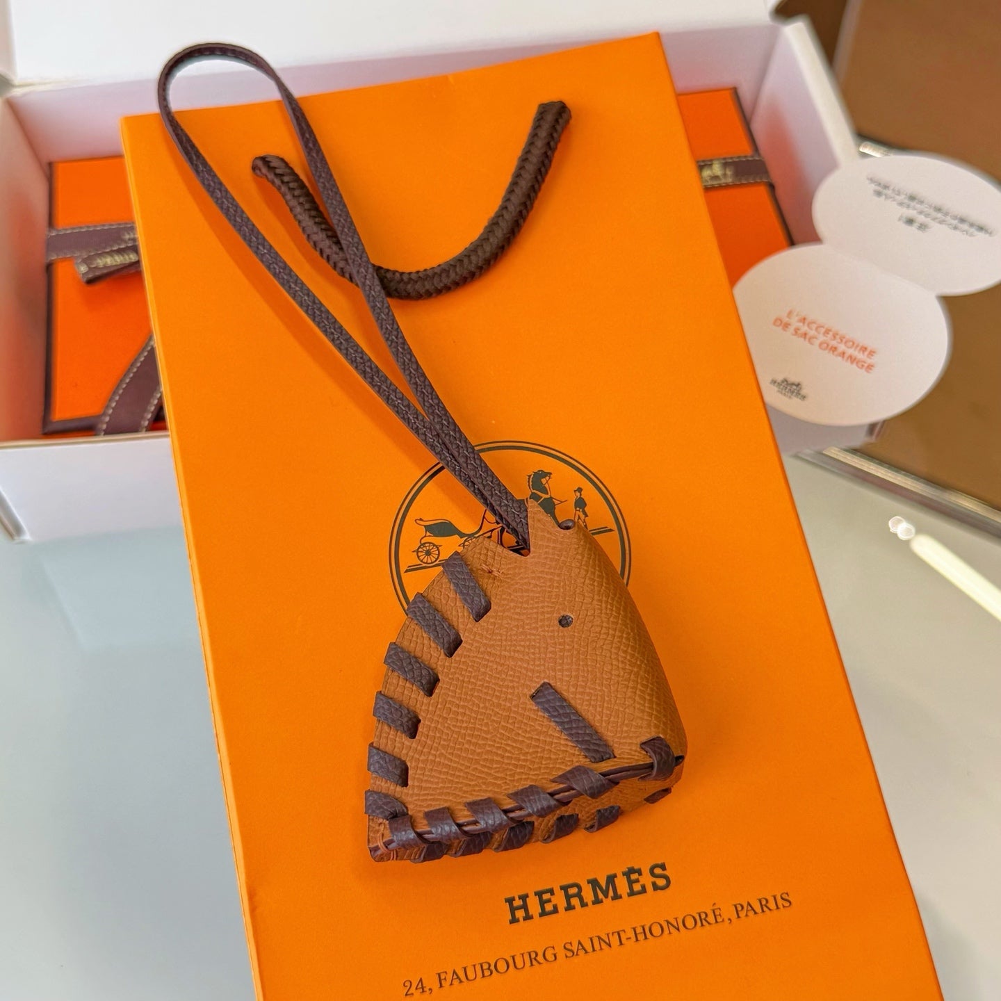 Hermes Cheval Tresse Charm Leather