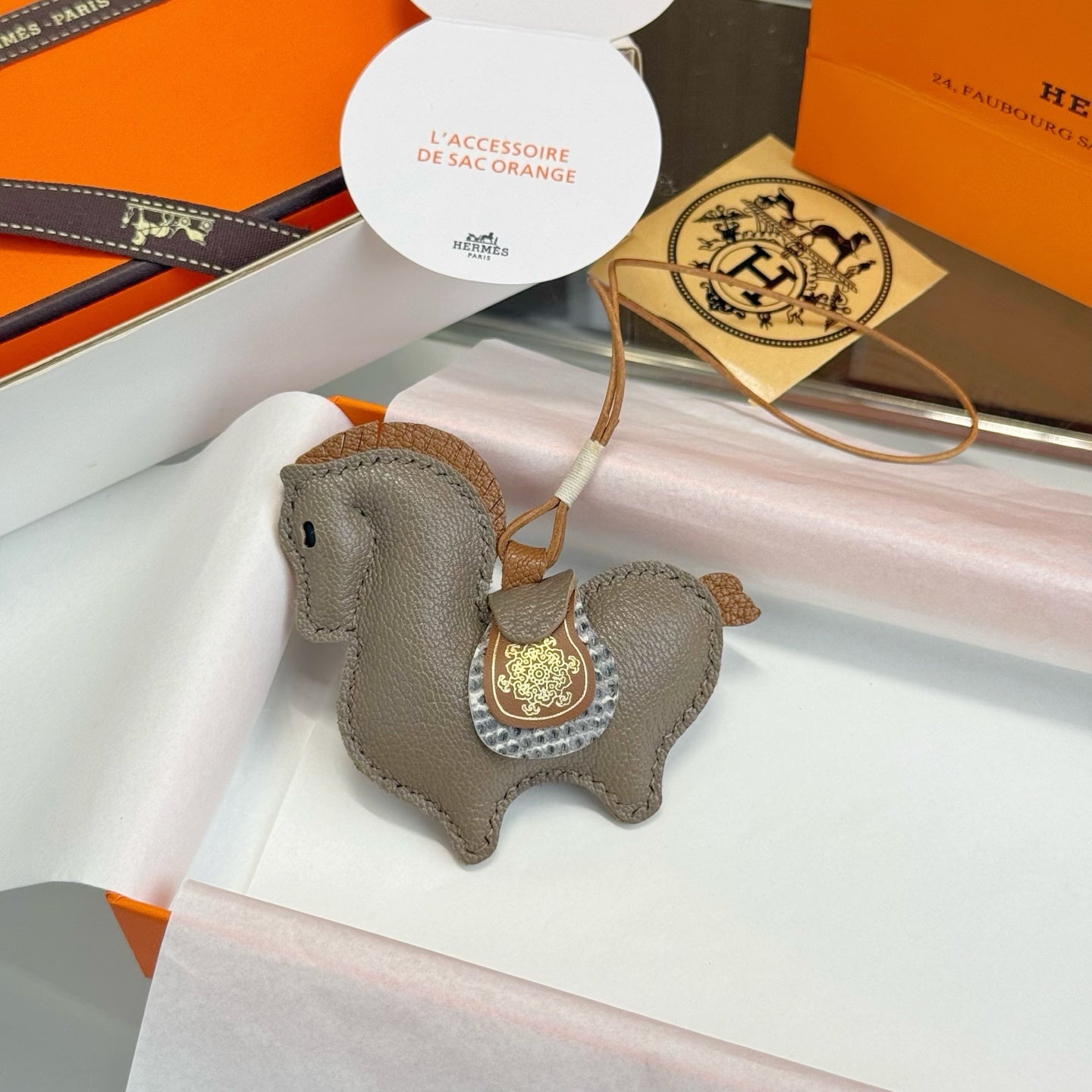 Hermes Equestrian Charm Leather