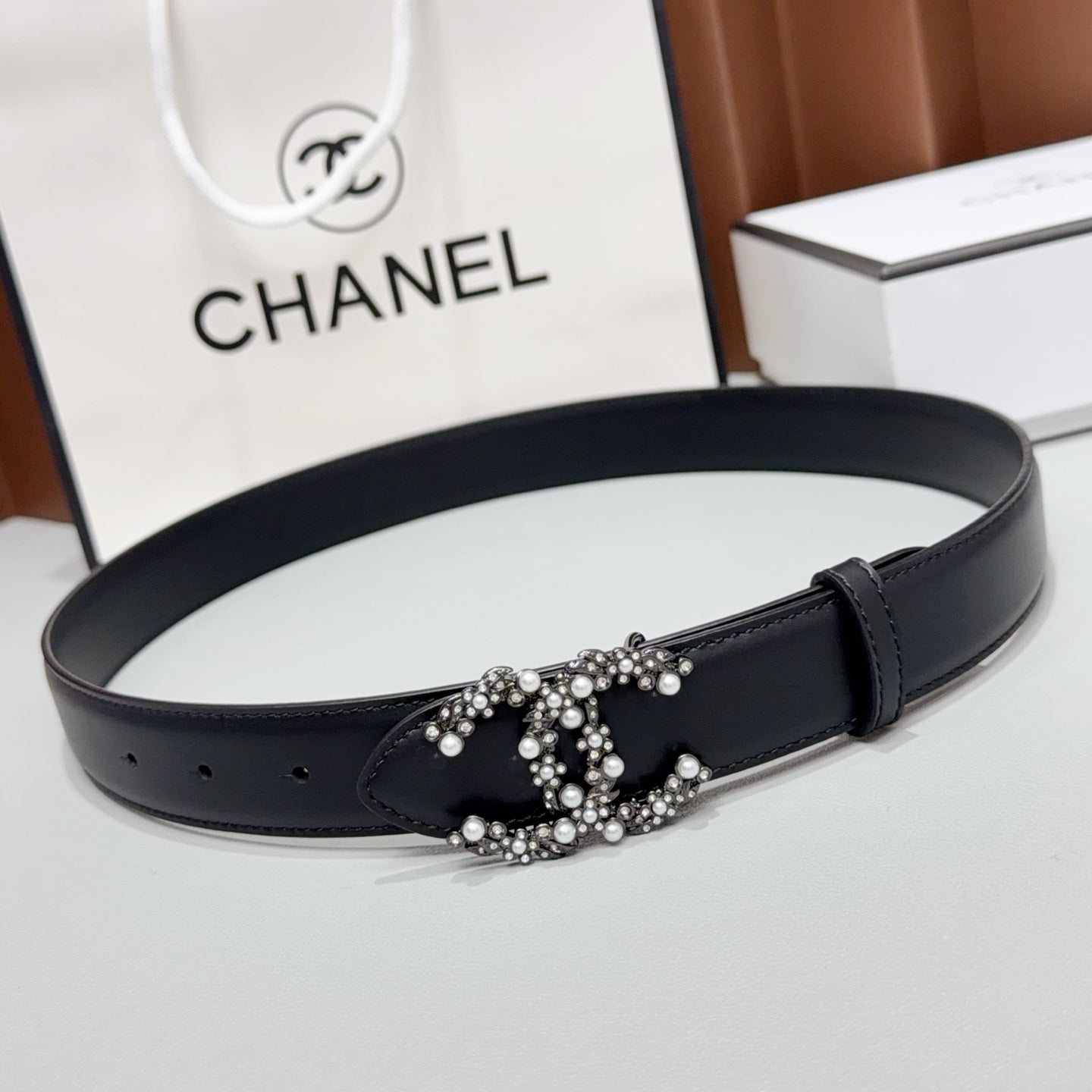 Chanel 2026 CC Buckle Belt 30mm Leather 215274