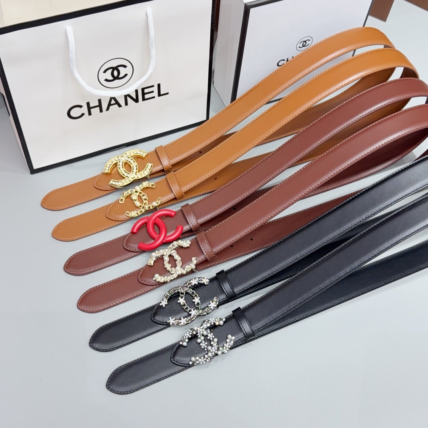 Chanel 2026 CC Buckle Belt 30mm Leather 215274