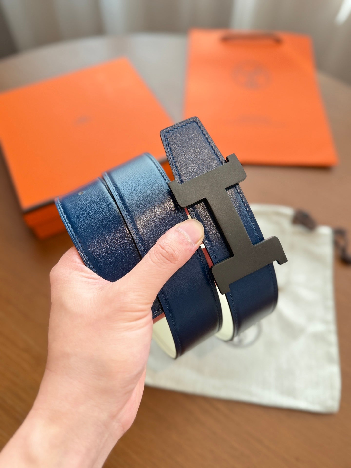 Hermes 2026 Iconic H Buckle Belt 32mm Leather 215684