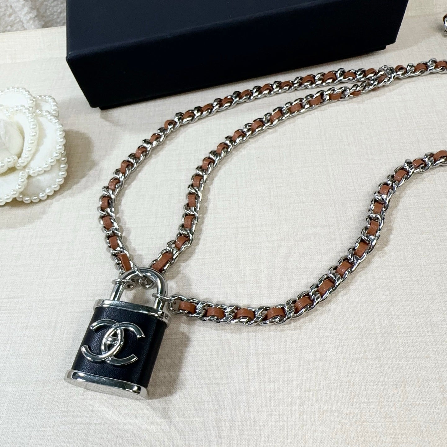 Chanel 2026 CC Padlock Chain Necklace Belt 215448