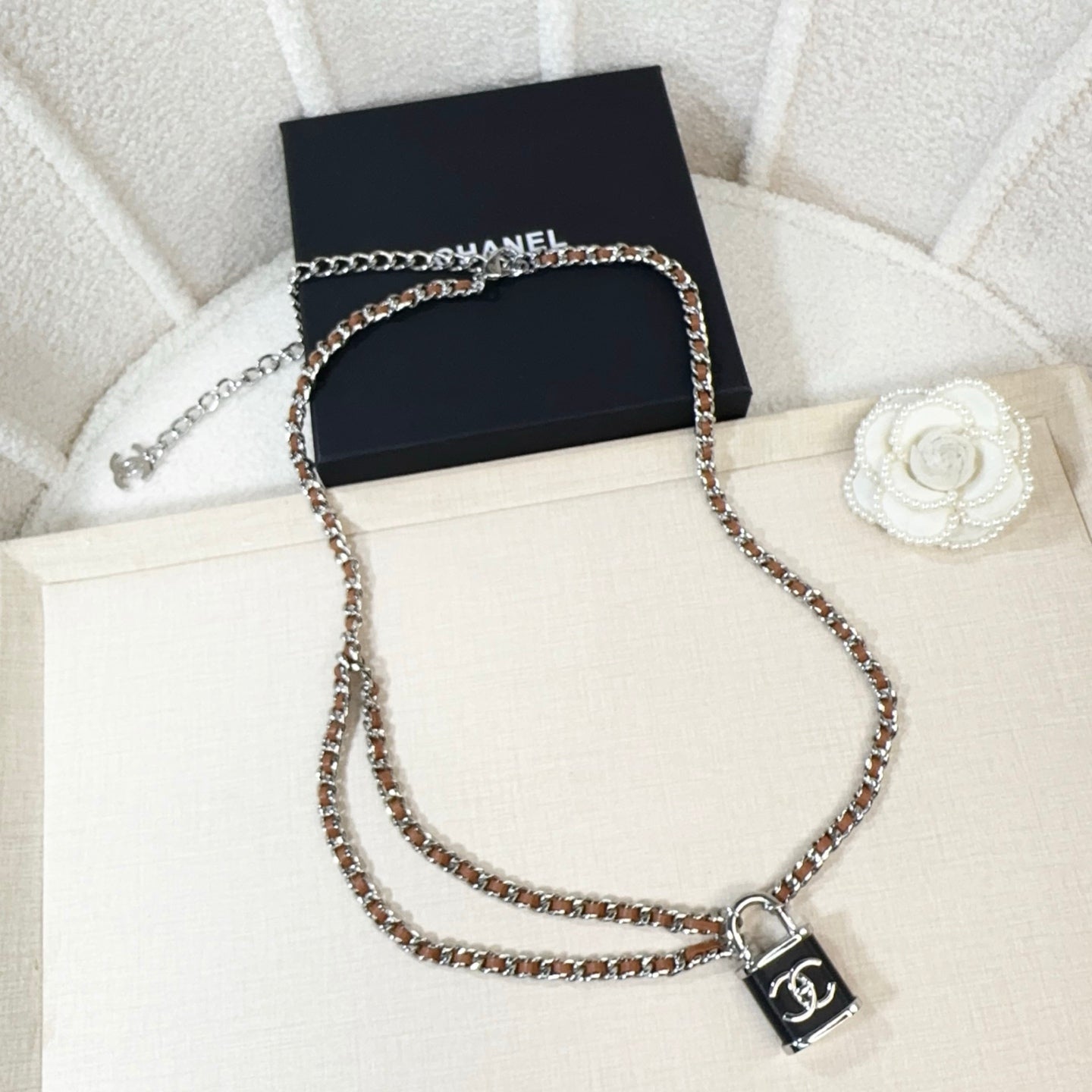 Chanel 2026 CC Padlock Chain Necklace Belt 215448