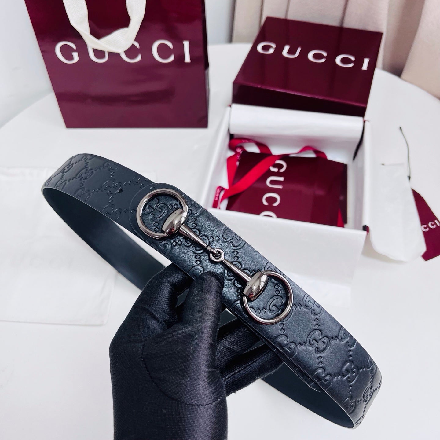 Gucci 2026 GG Supreme Belt 40mm Leather