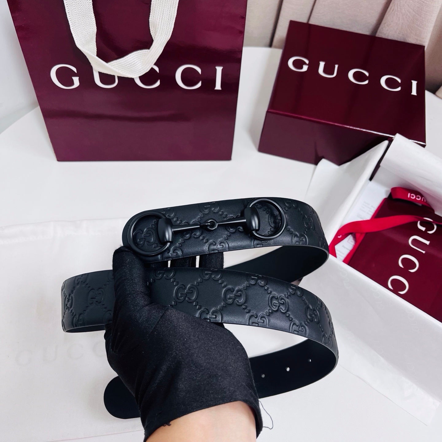 Gucci 2026 GG Supreme Belt 40mm Leather
