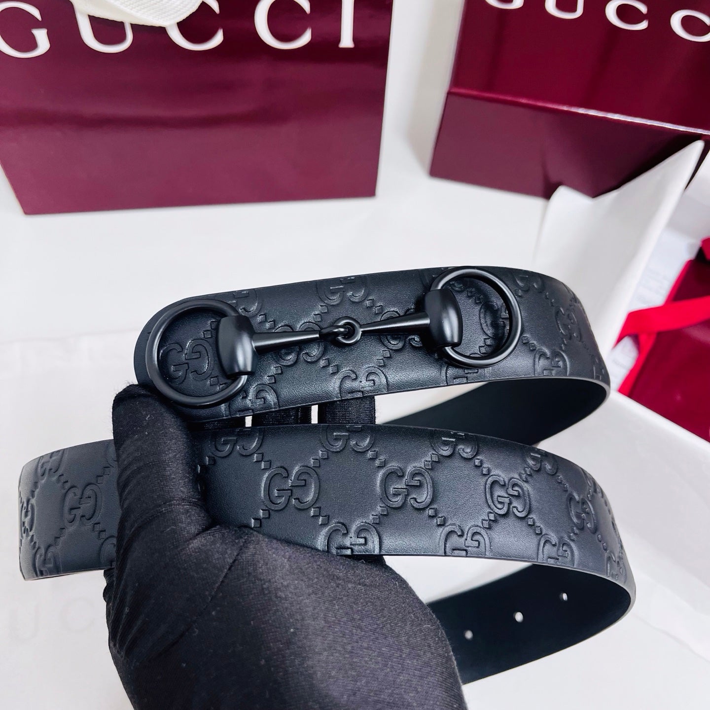 Gucci 2026 GG Supreme Belt 40mm Leather