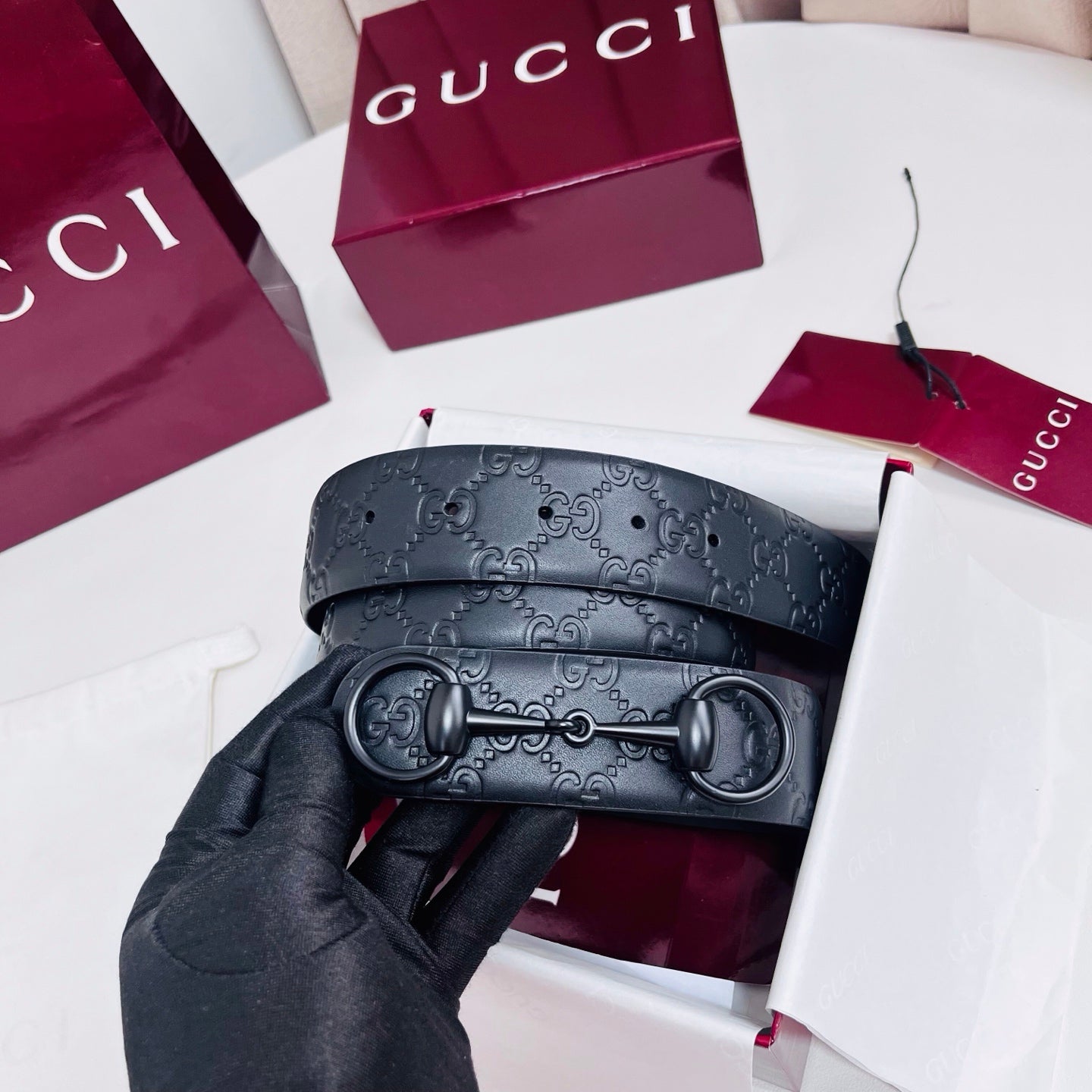 Gucci 2026 GG Supreme Belt 40mm Leather