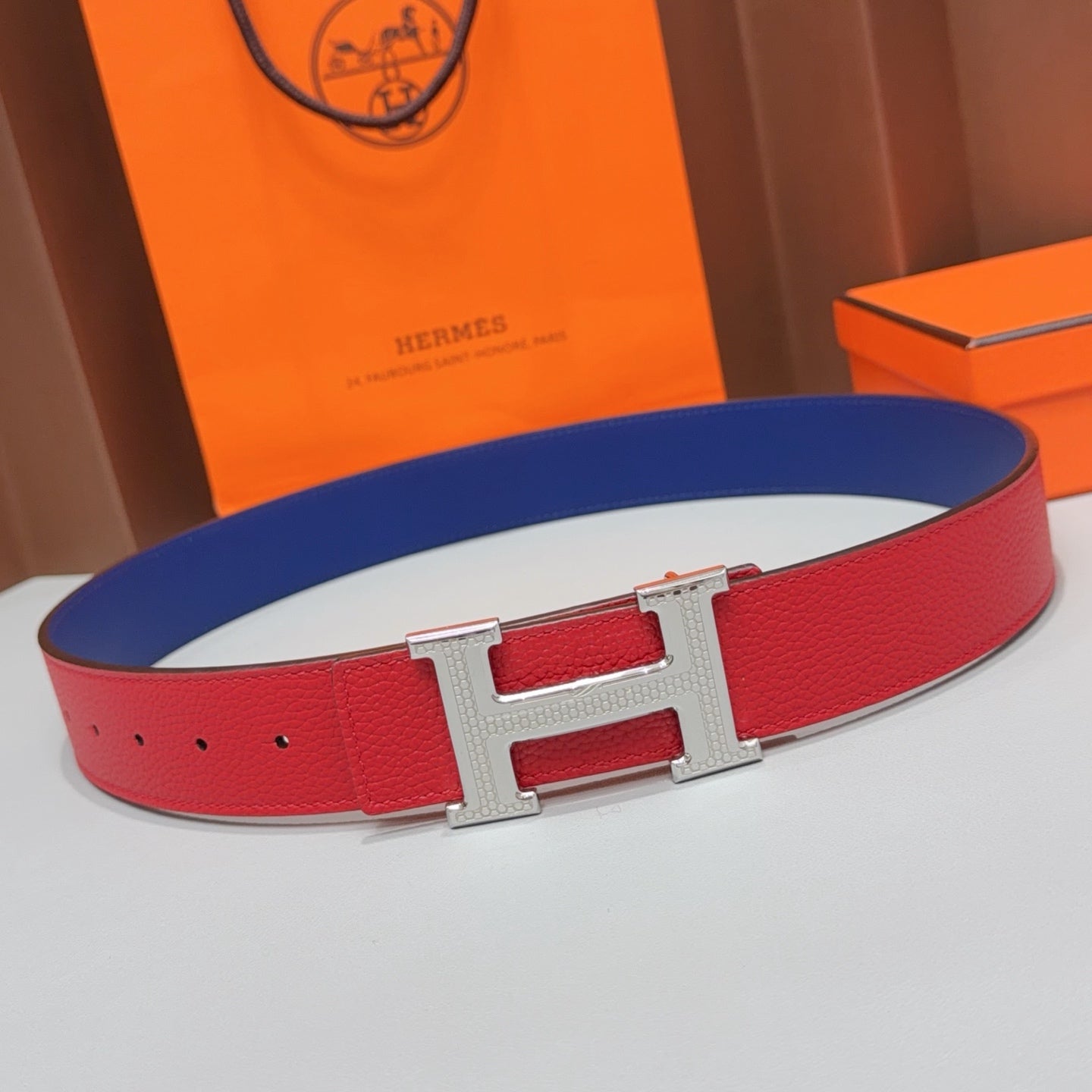 Hermes 2026 H Buckle Belt 40mm Leather 215713
