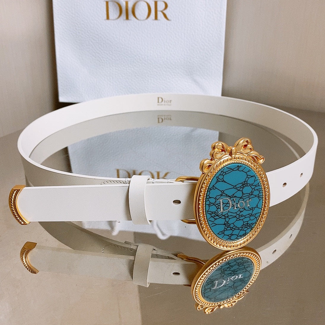 Dior 2026 Médaillon Belt 25mm Leather 216234
