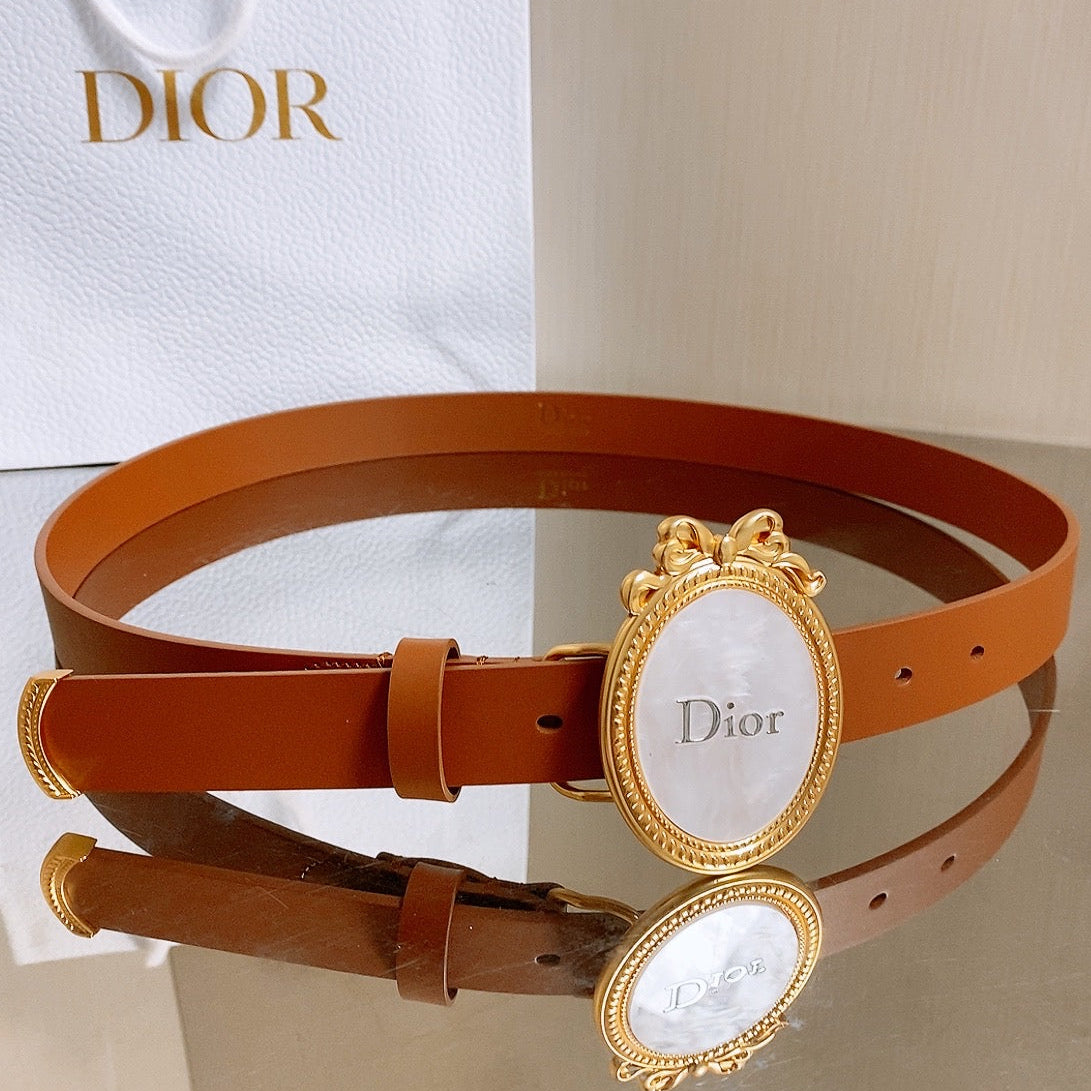 Dior 2026 Dior Médaillon Belt 25mm Leather 216226
