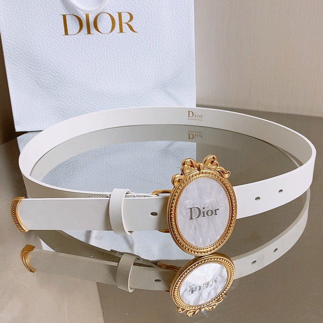 Dior 2026 Dior Médaillon Belt 25mm Leather 216226