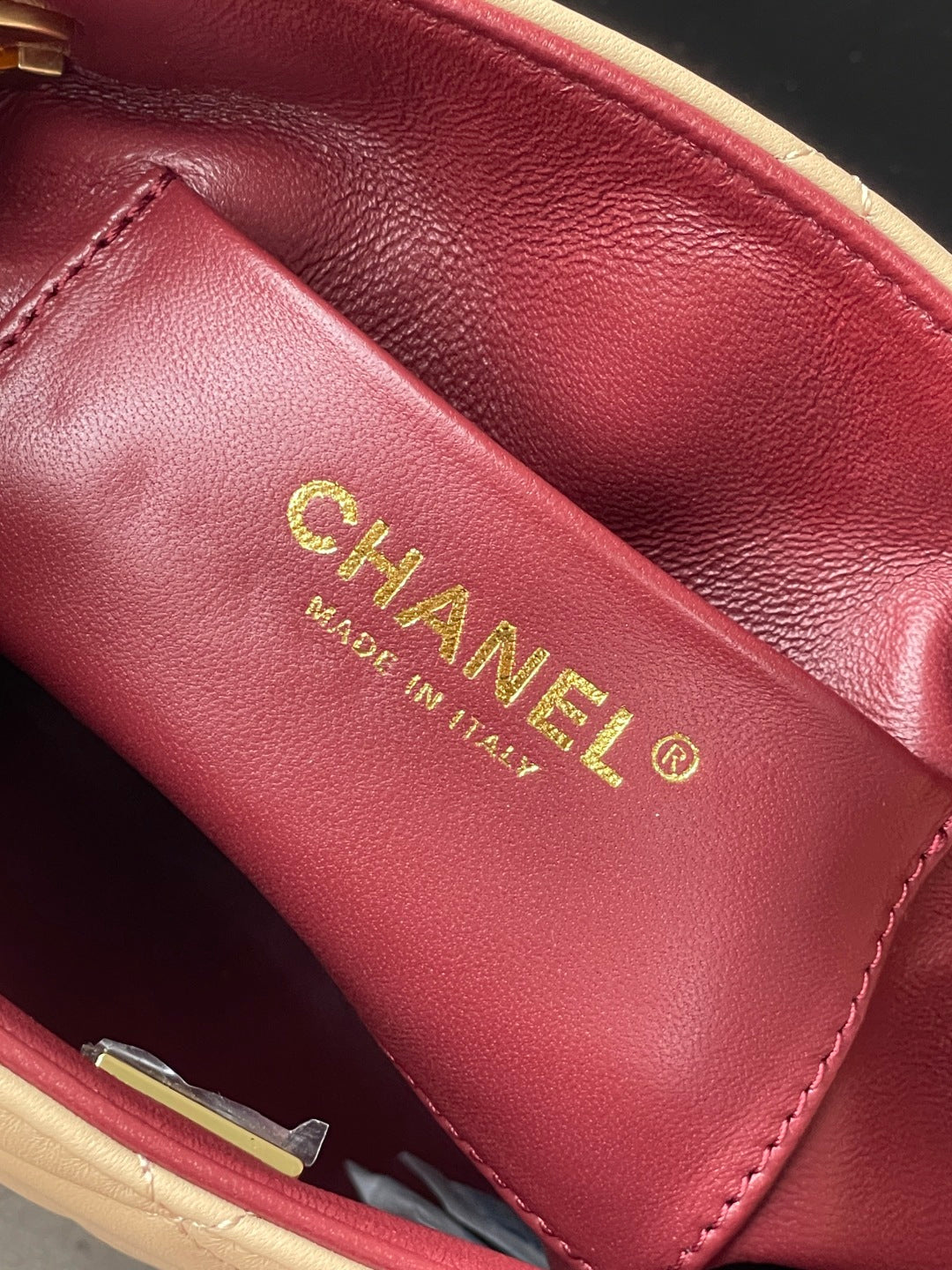 Chanel 2026 Shopping Bag 24.5cm Beige Lambskin