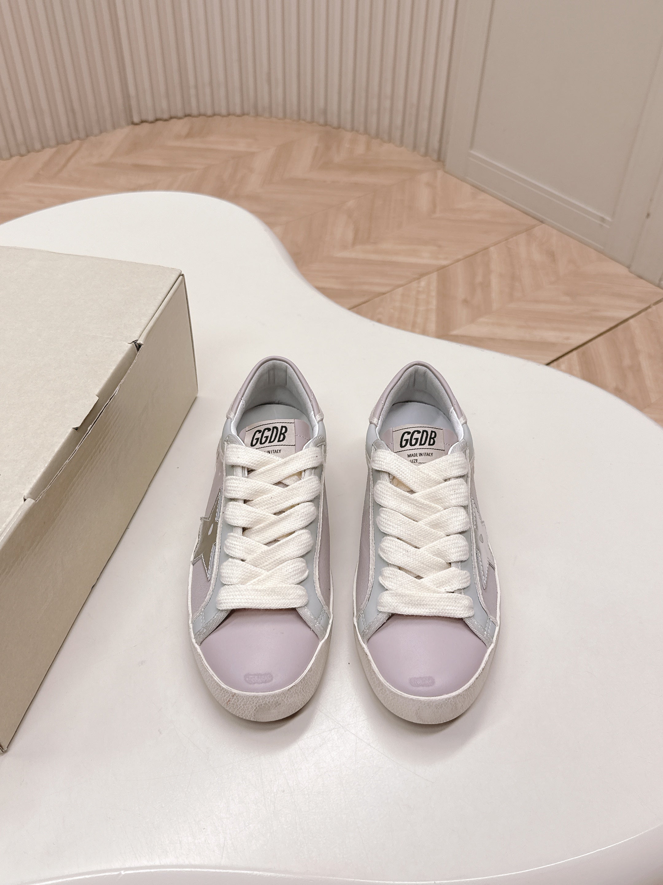 Golden Goose 2025 Sneaker Light Purple Gray mix Silver Cowhide 426916