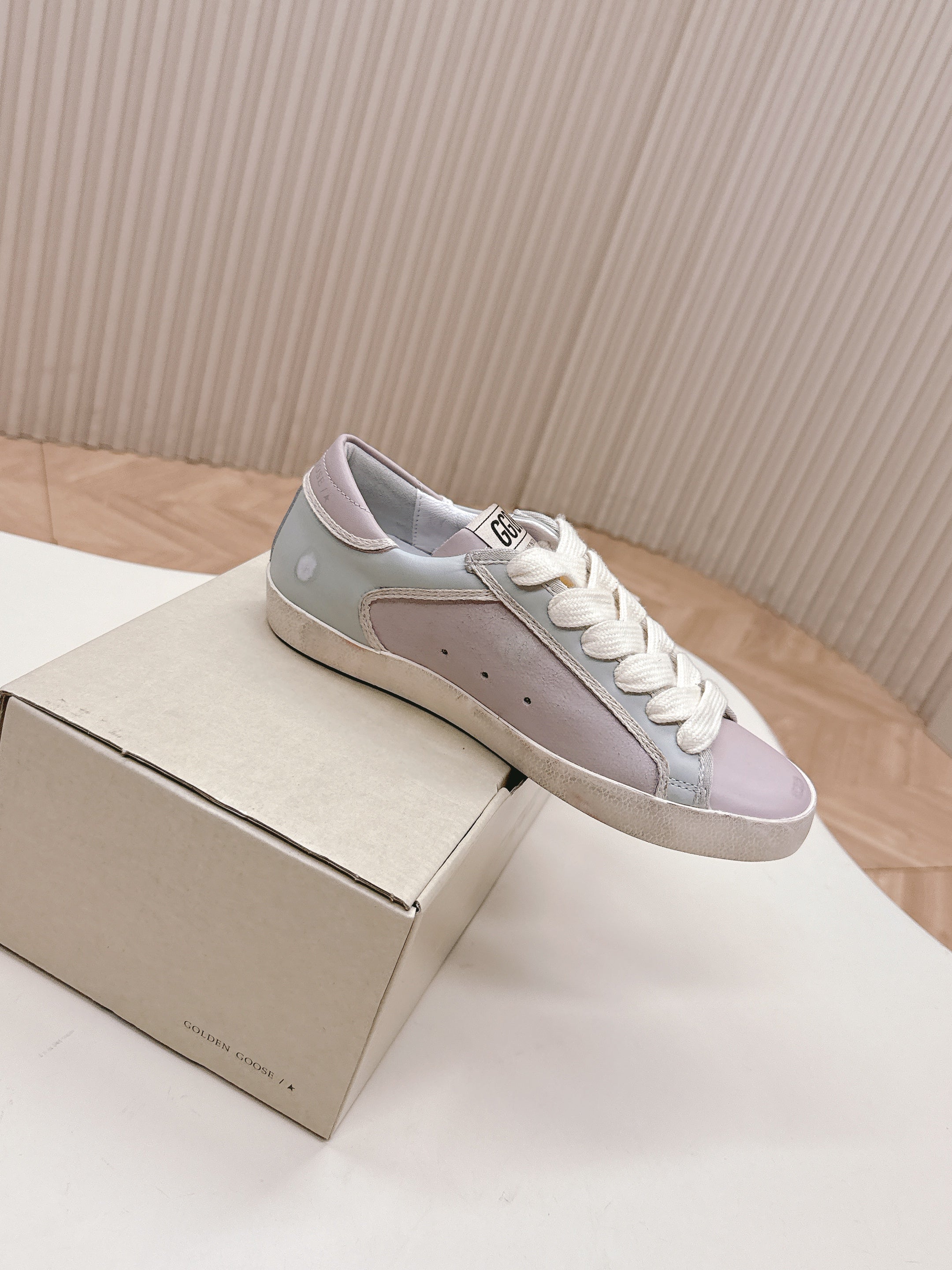 Golden Goose 2025 Sneaker Light Purple Gray mix Silver Cowhide 426916