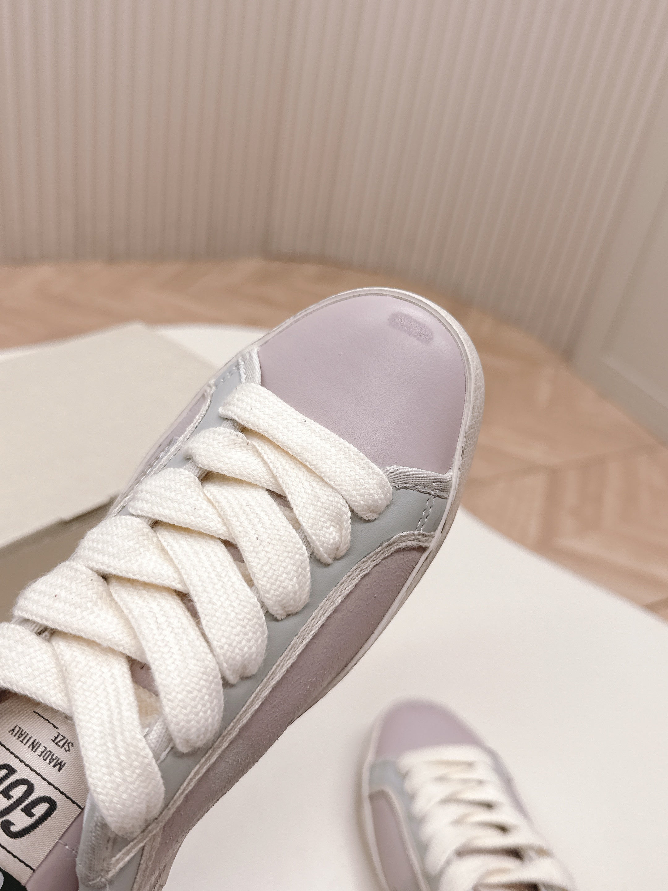 Golden Goose 2025 Sneaker Light Purple Gray mix Silver Cowhide 426916