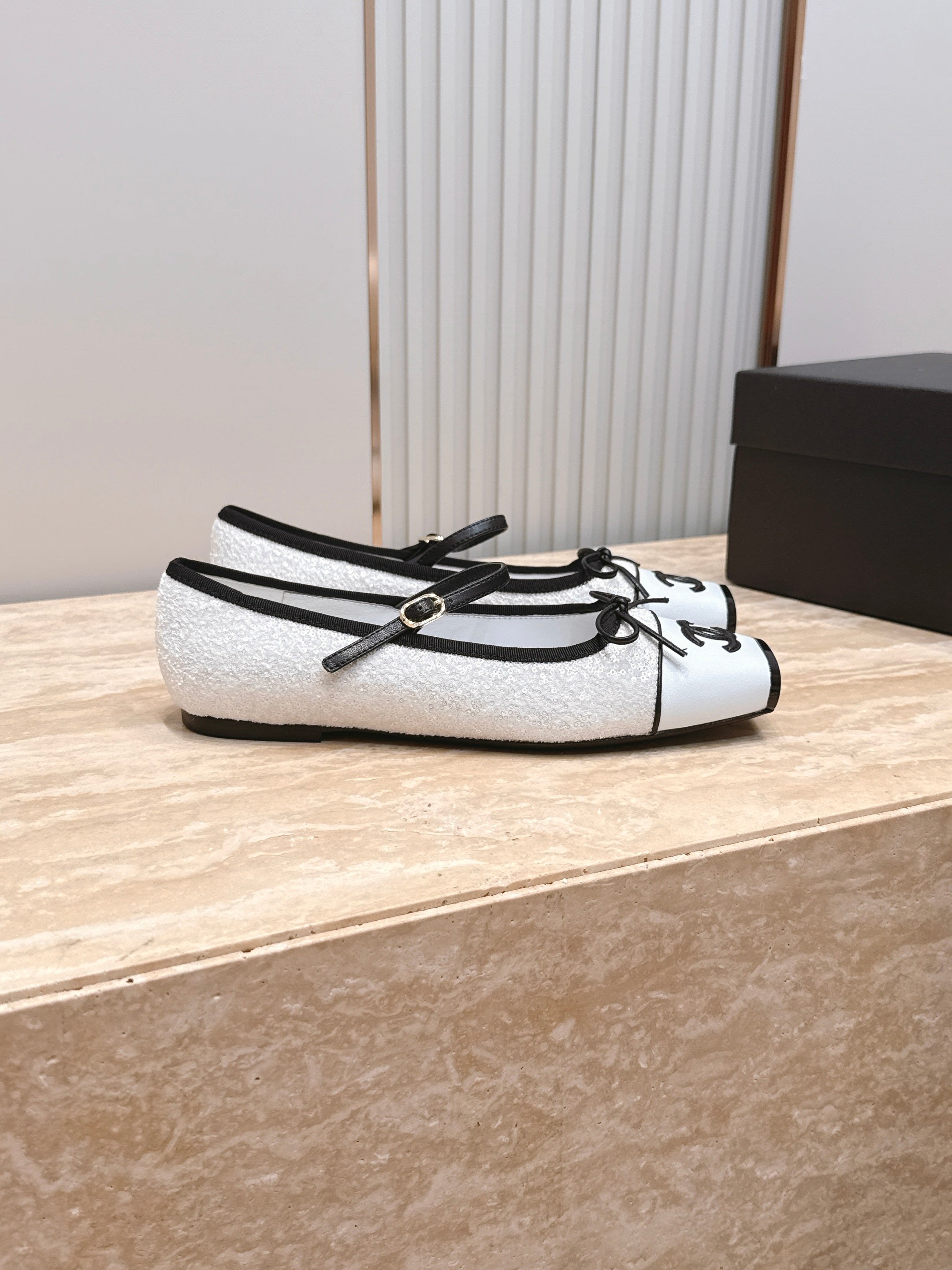 Channel 2026 Glitter Ballet Flat 10mm Calfskin 899070