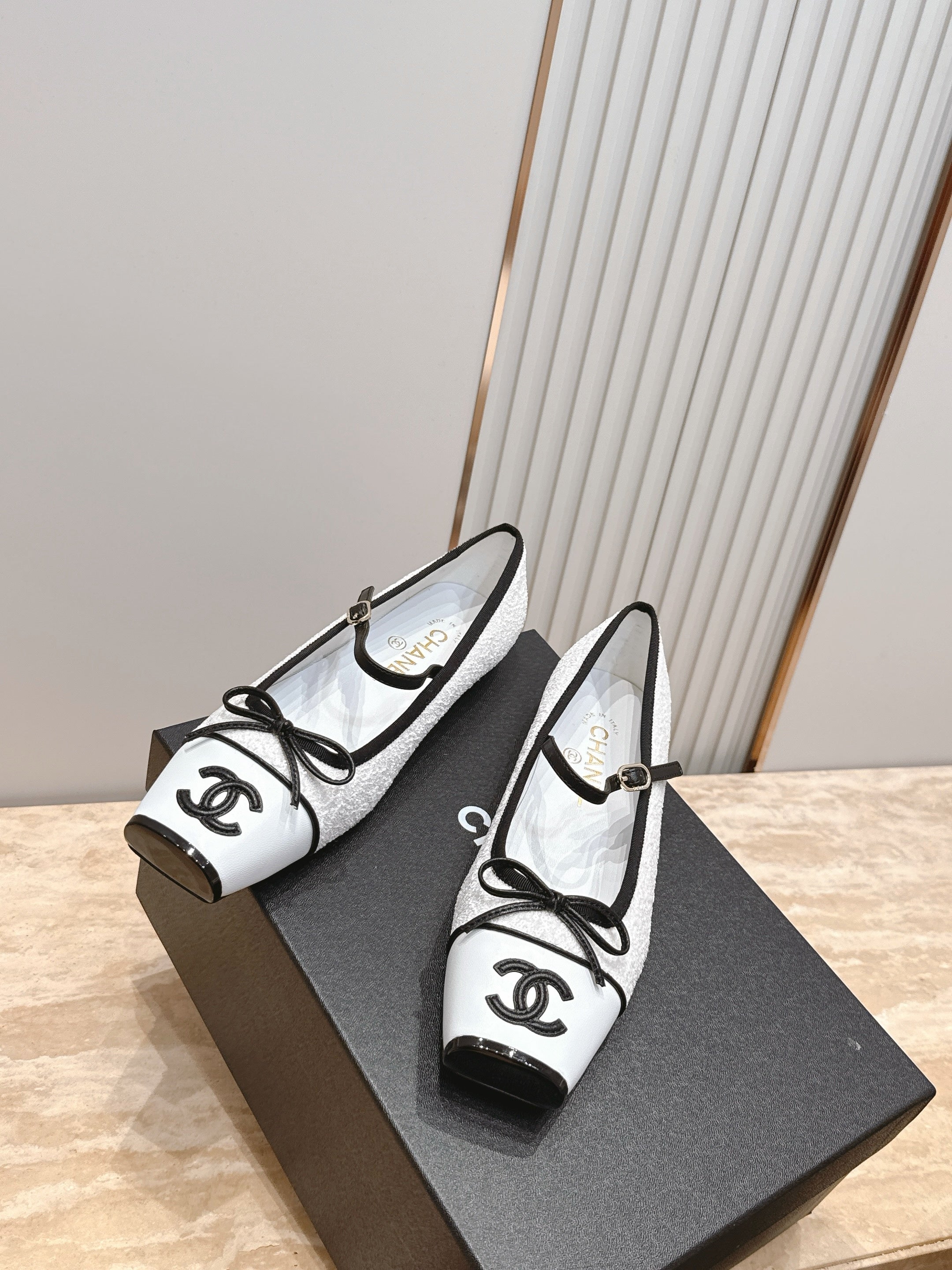 Channel 2026 Glitter Ballet Flat 10mm Calfskin 899070