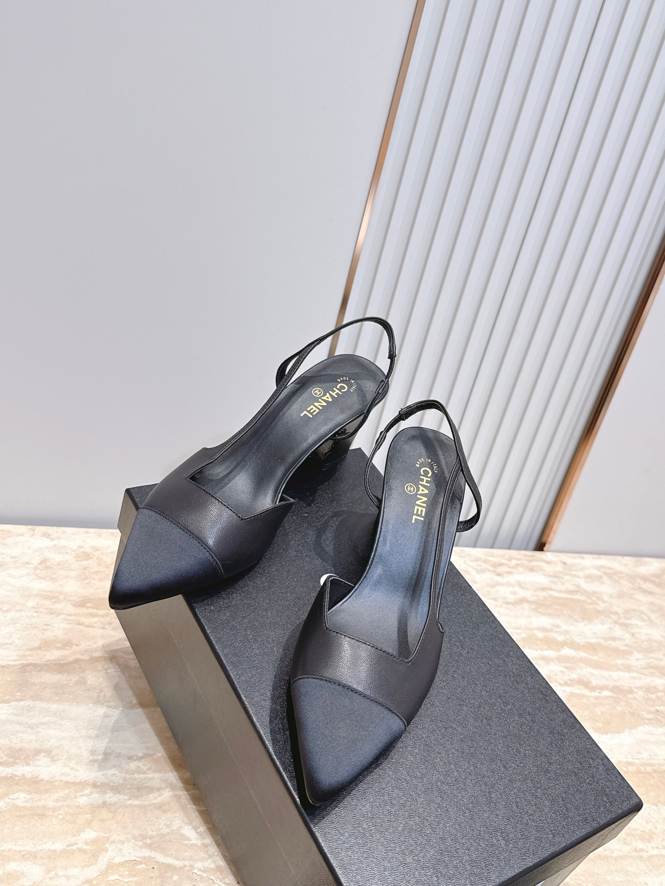 Channel 2026 Slingback 65mm Fabric Calfskin 898961