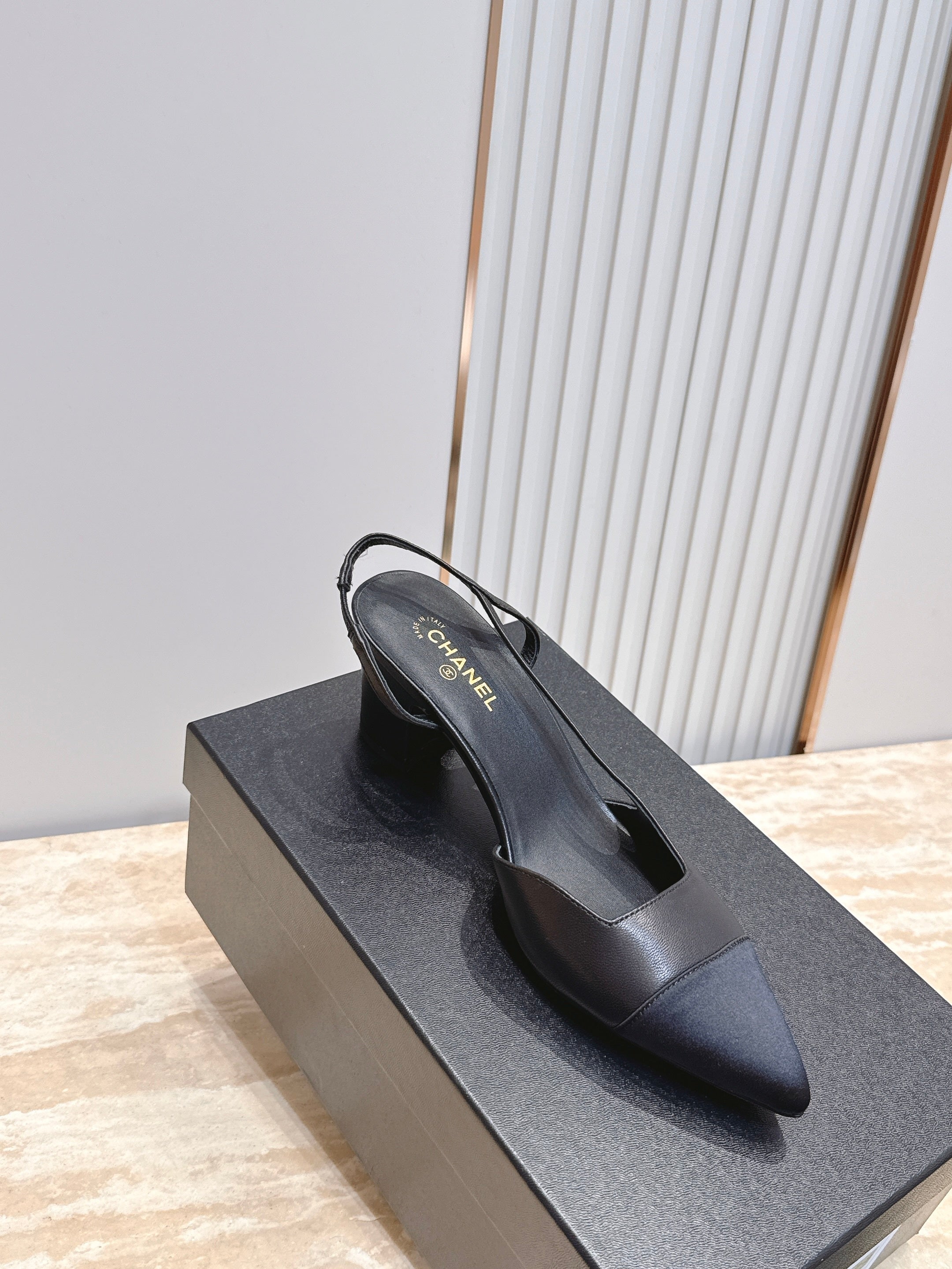 Channel 2026 Slingback 65mm Fabric Calfskin 898961