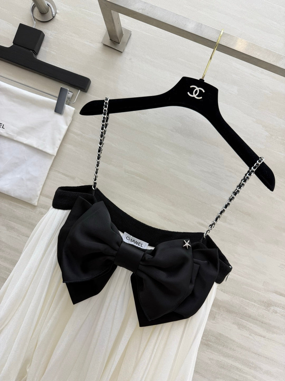 Chanel 2026 Camisole Black White Cotton 666374