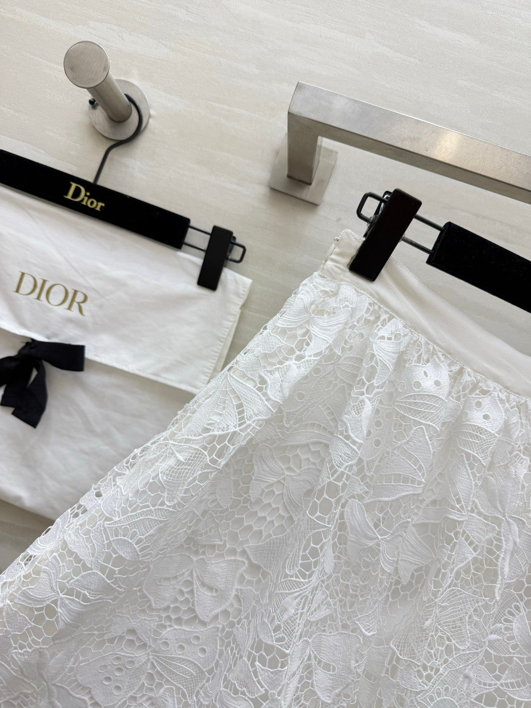 Dior 2026 Lace Skirt Black And White Cotton 410264